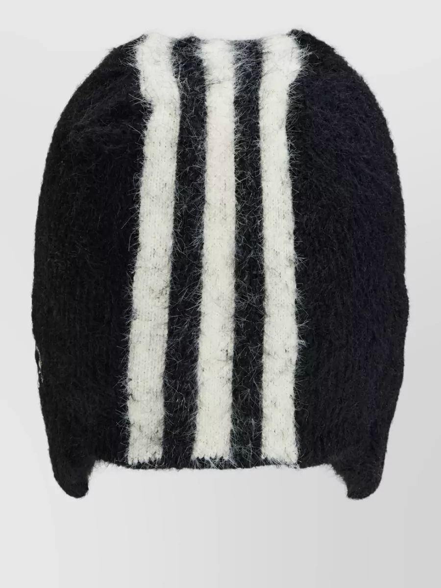 Adidas Y3 striped cotton beanie