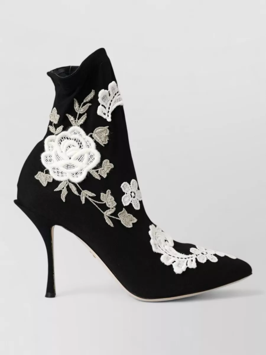 Dolce&Gabbana Embroidered Ankle Boots