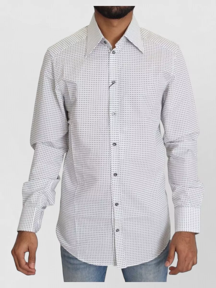 Dolce&Gabbana cotton slim-fit polka-dot dress shirt