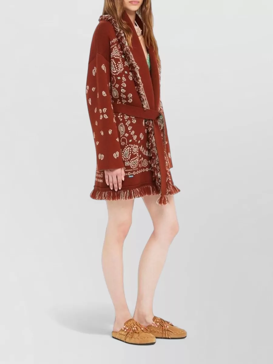 Alanui Cashmere Cardigan Jacquard Pattern