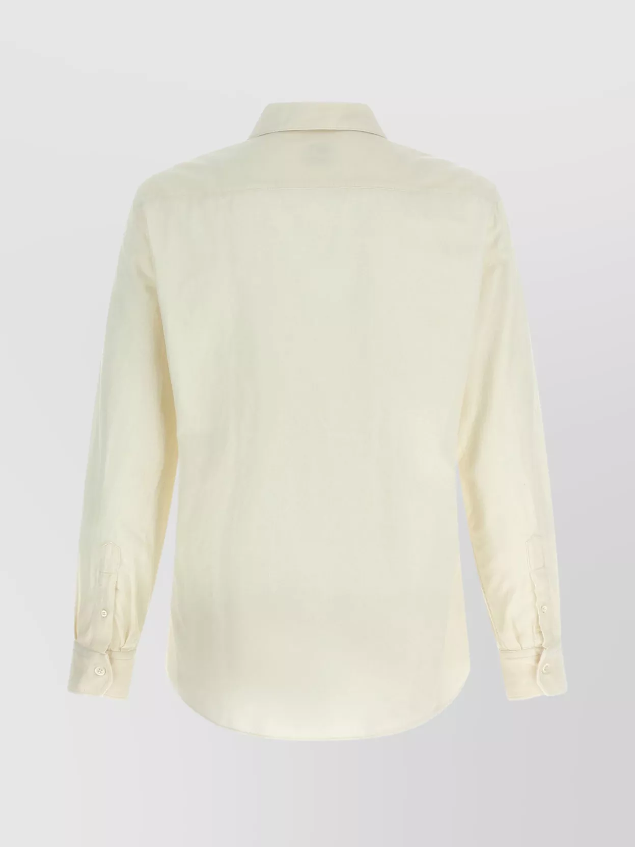Brunello Cucinelli Long Sleeve Button-down Collar Shirt In Neutral