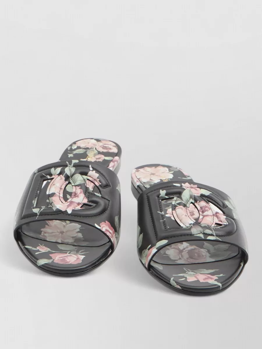 Dolce&Gabbana Floral Beachwear Slides Decorative Buckle