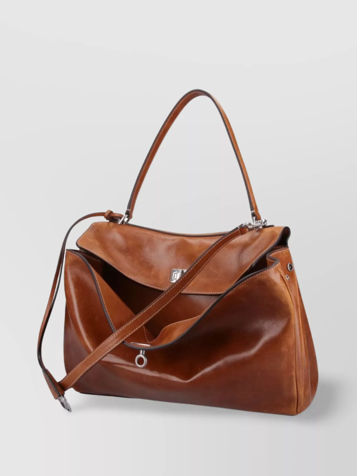 Balenciaga Handle Strap Shoulder Bag Metal Hardware