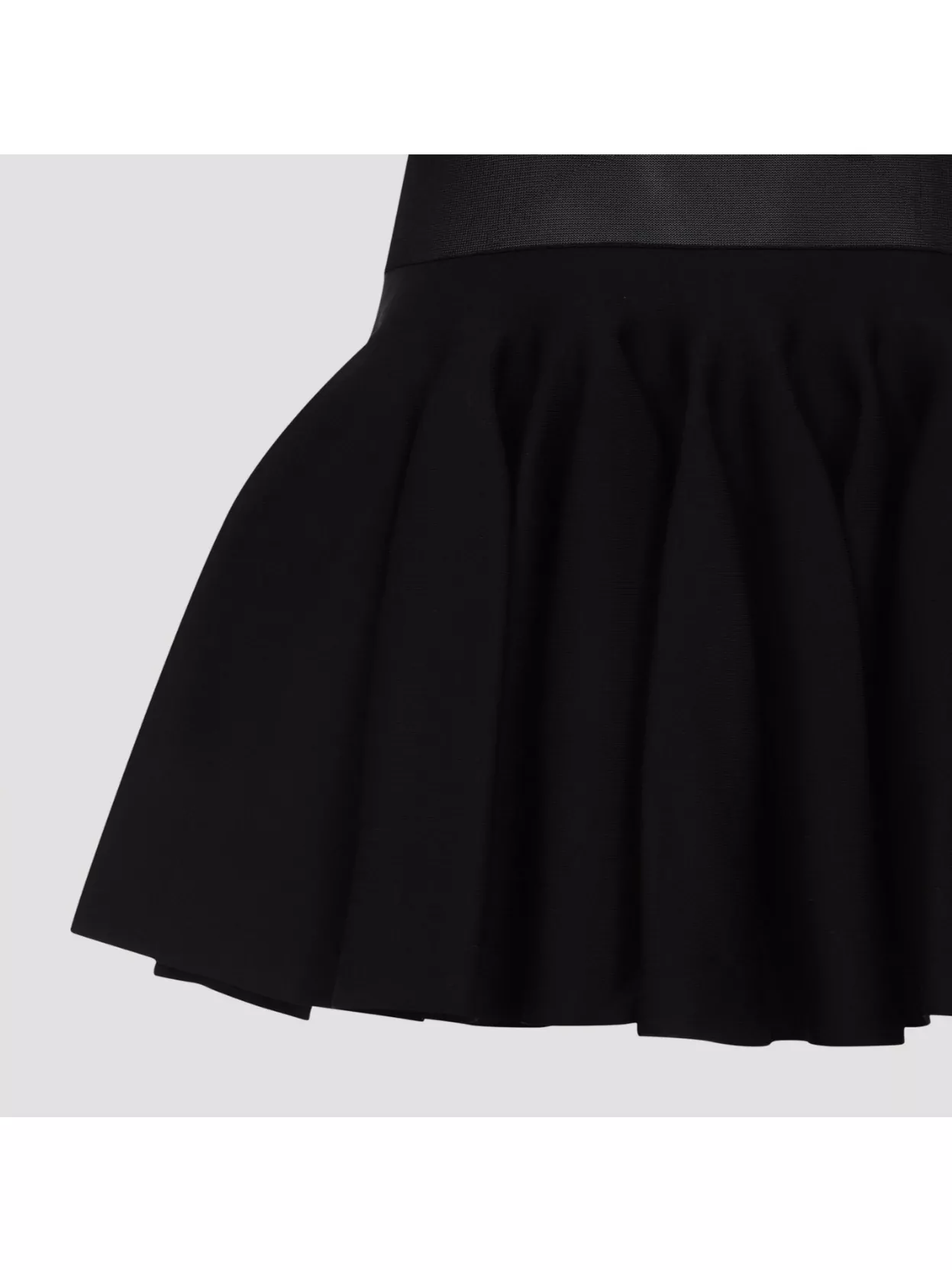 Shop Alaïa Flared Knitted Bodice Mini Dress
