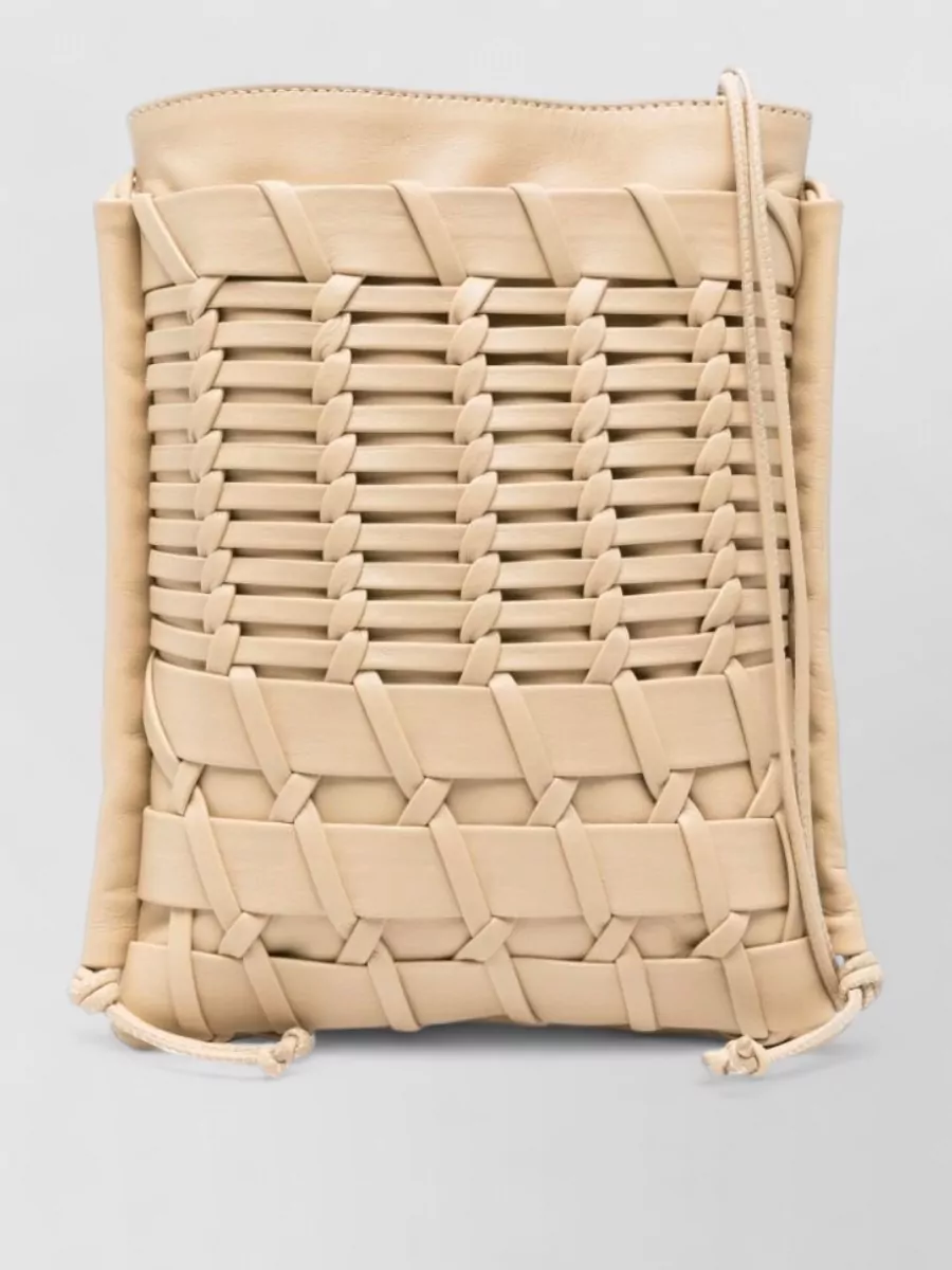 Hereu leather interwoven shoulder bag
