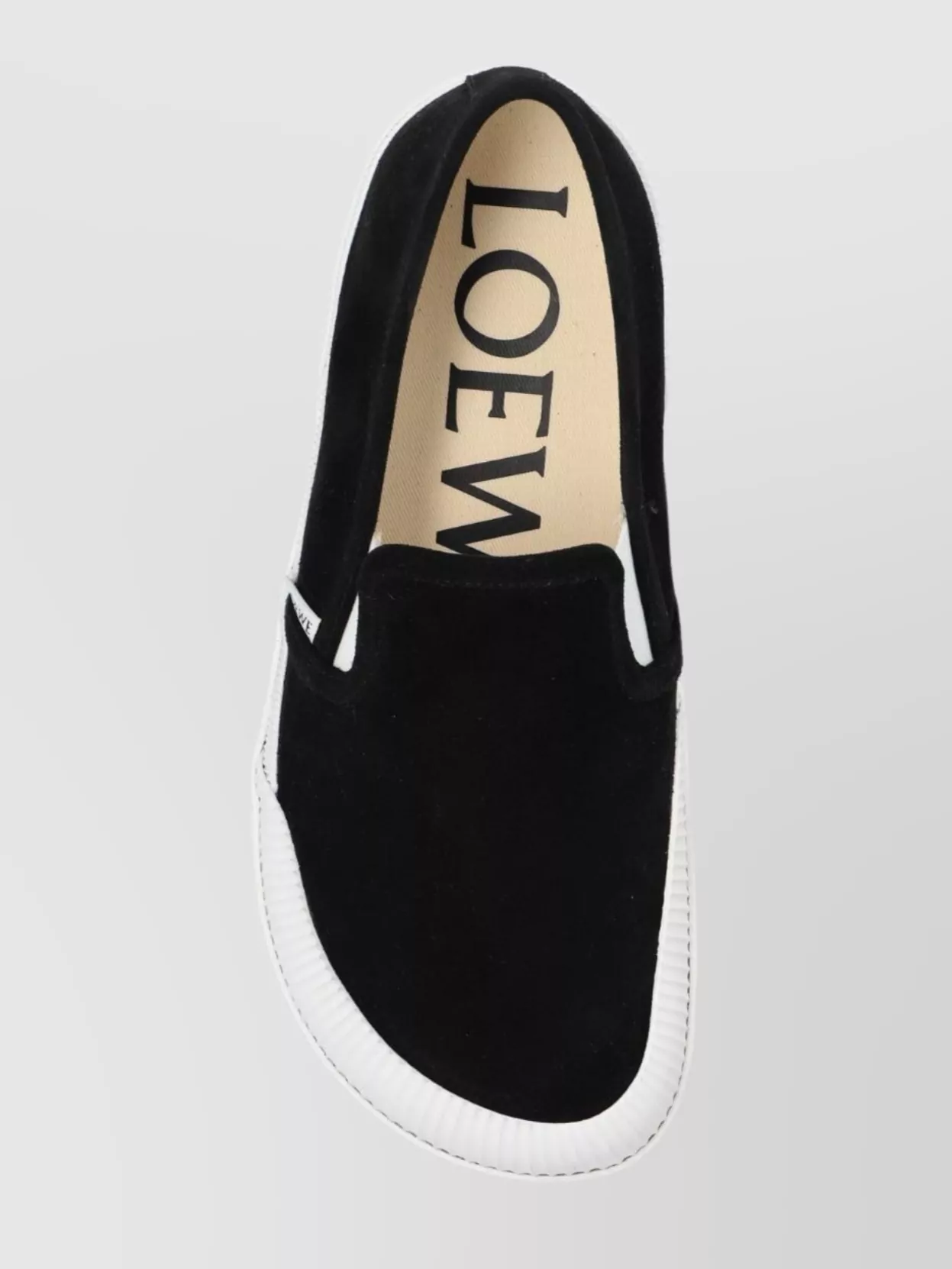 Loewe Womens Black Terra Vulca Contrast-sole Canvas Low-top Trainers