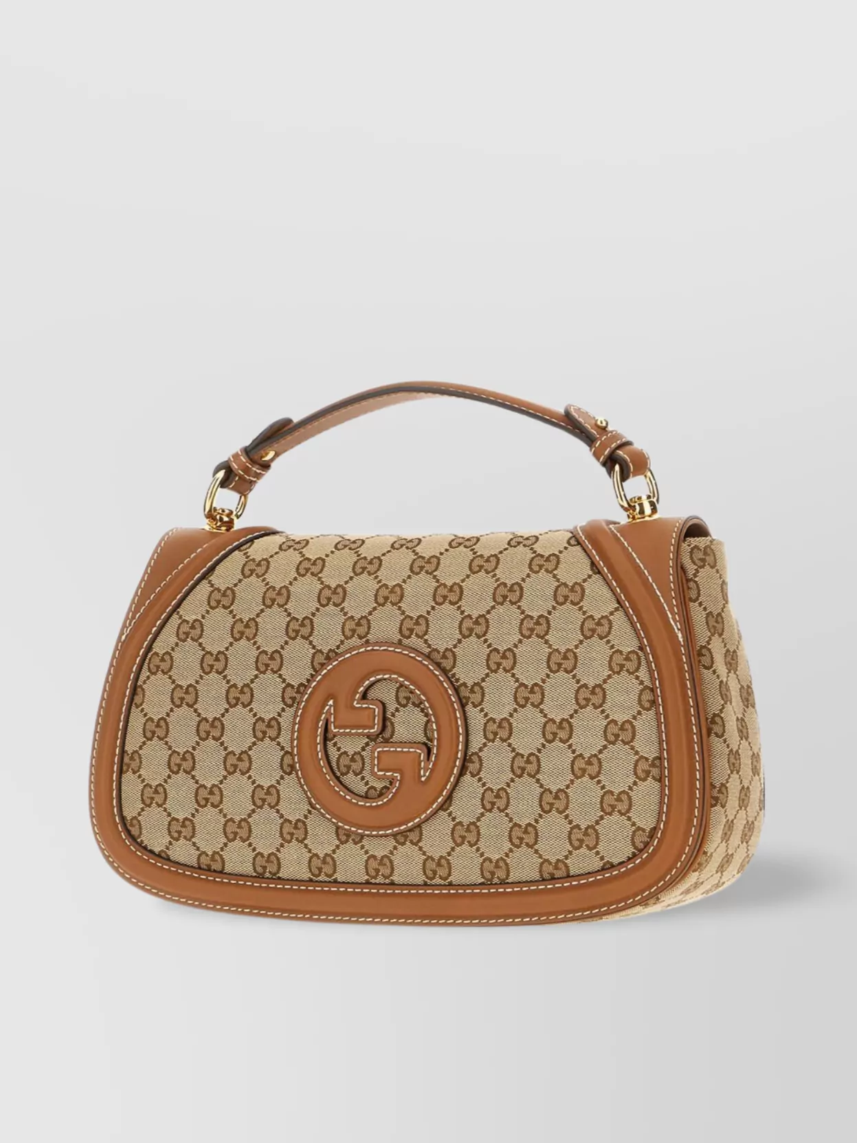 Gucci Monogram Top Handle Structured Shoulder Bag