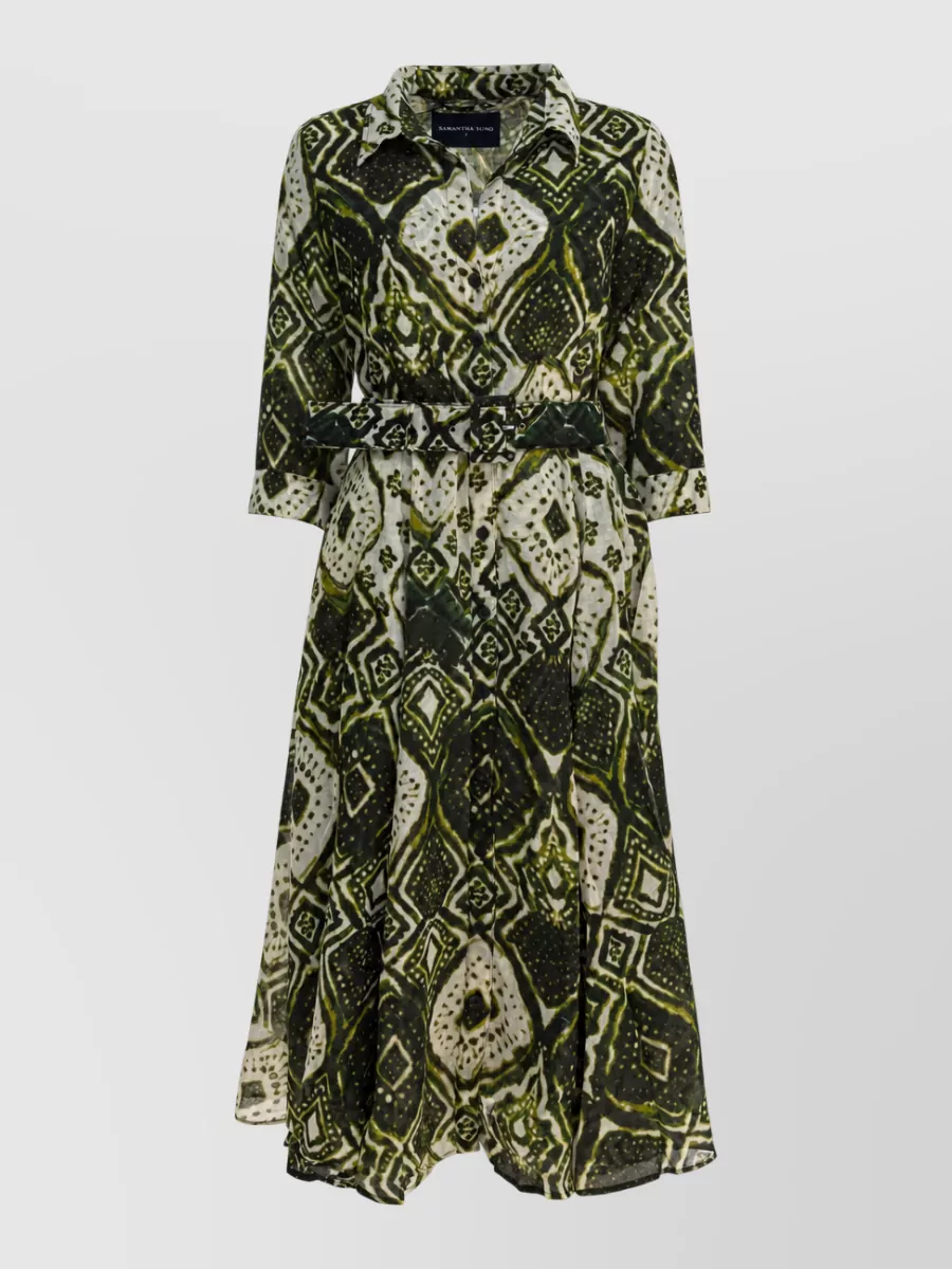 Samantha Sung wool tie-dye midi dress