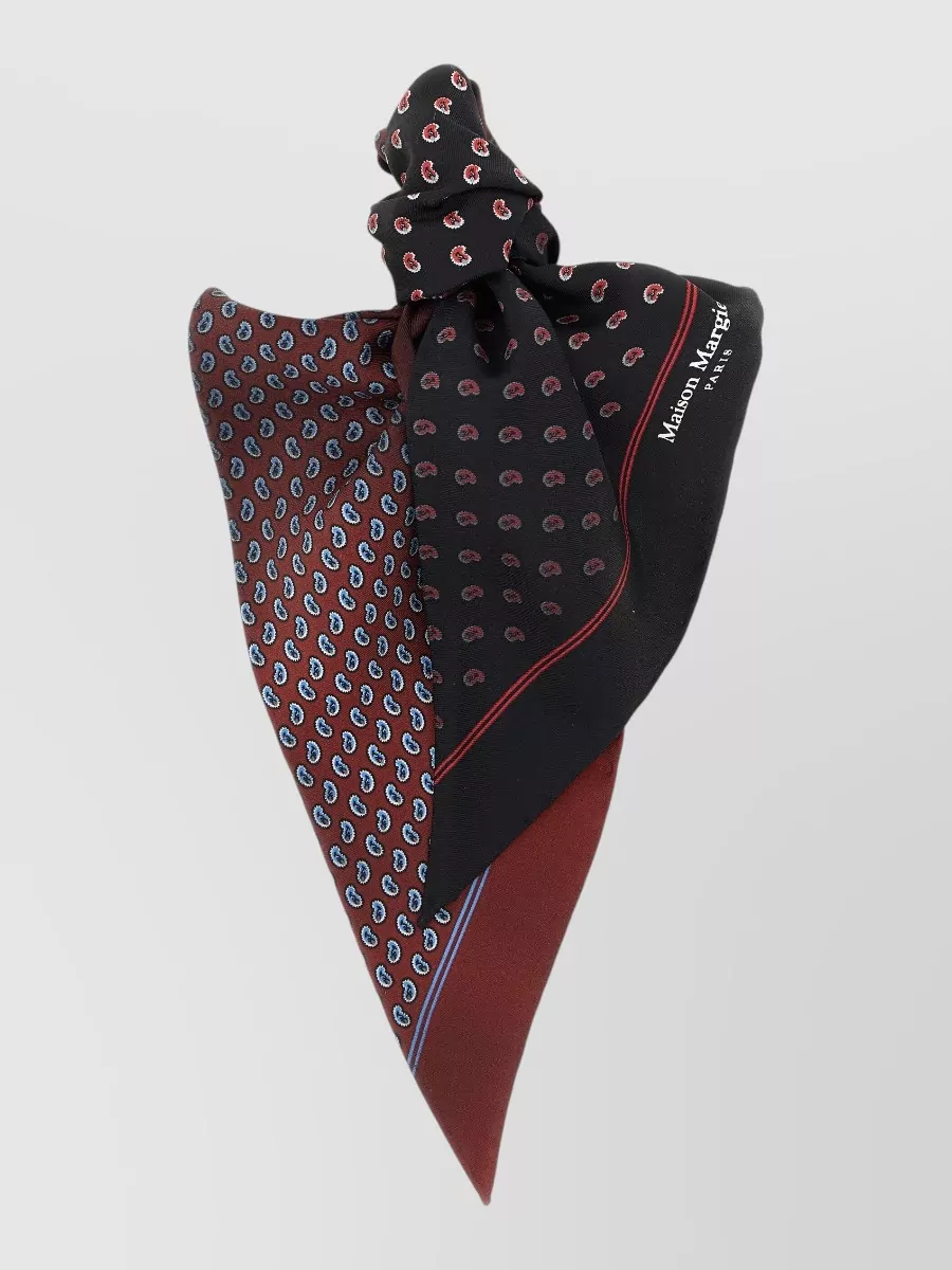 Maison Margiela silk paisley double-sided scarf