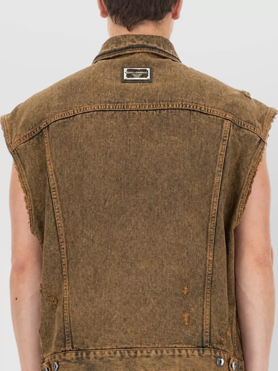 Dolce&Gabbana Denim Biker Vest