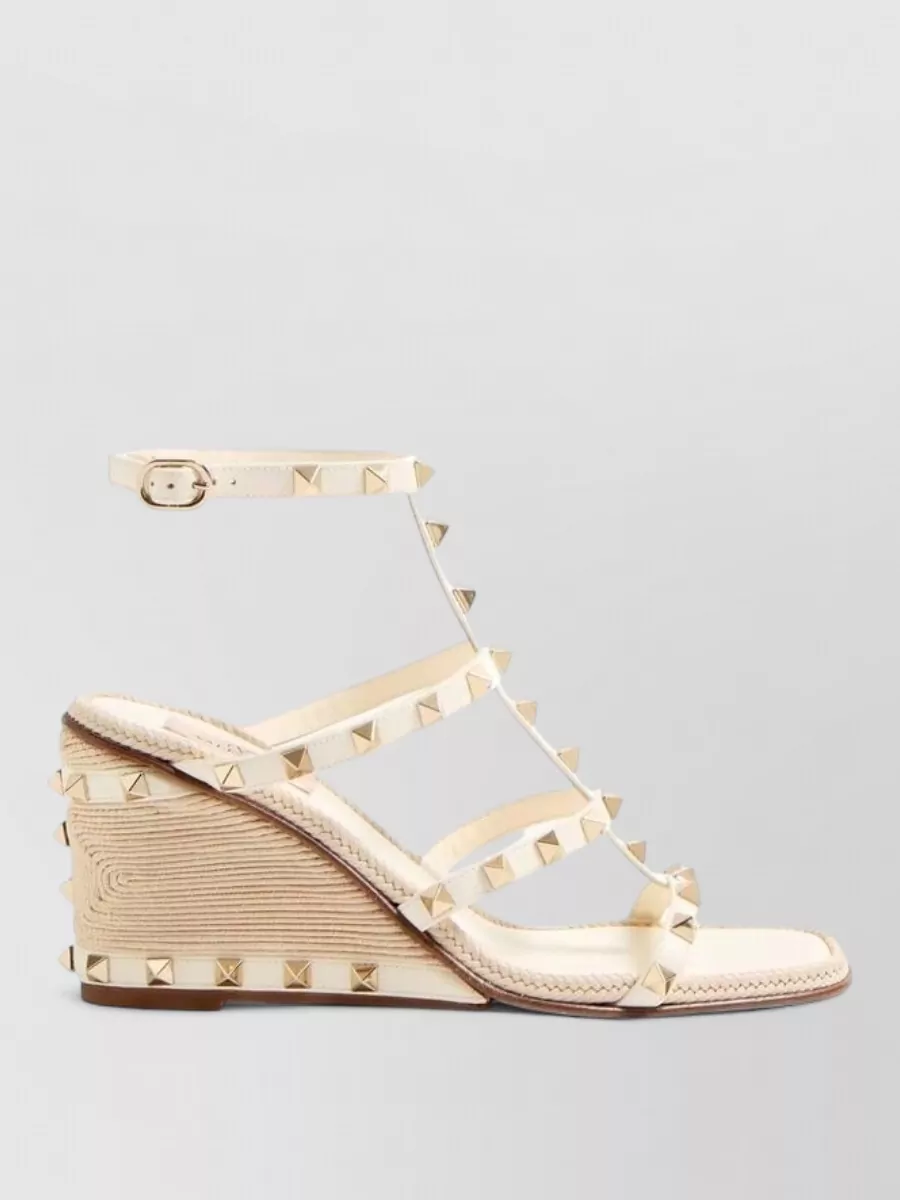 Valentino Garavani leather wedge sandals
