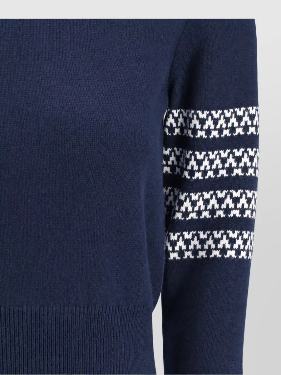 Thom Browne Wool Ribbed Crewneck Sweater