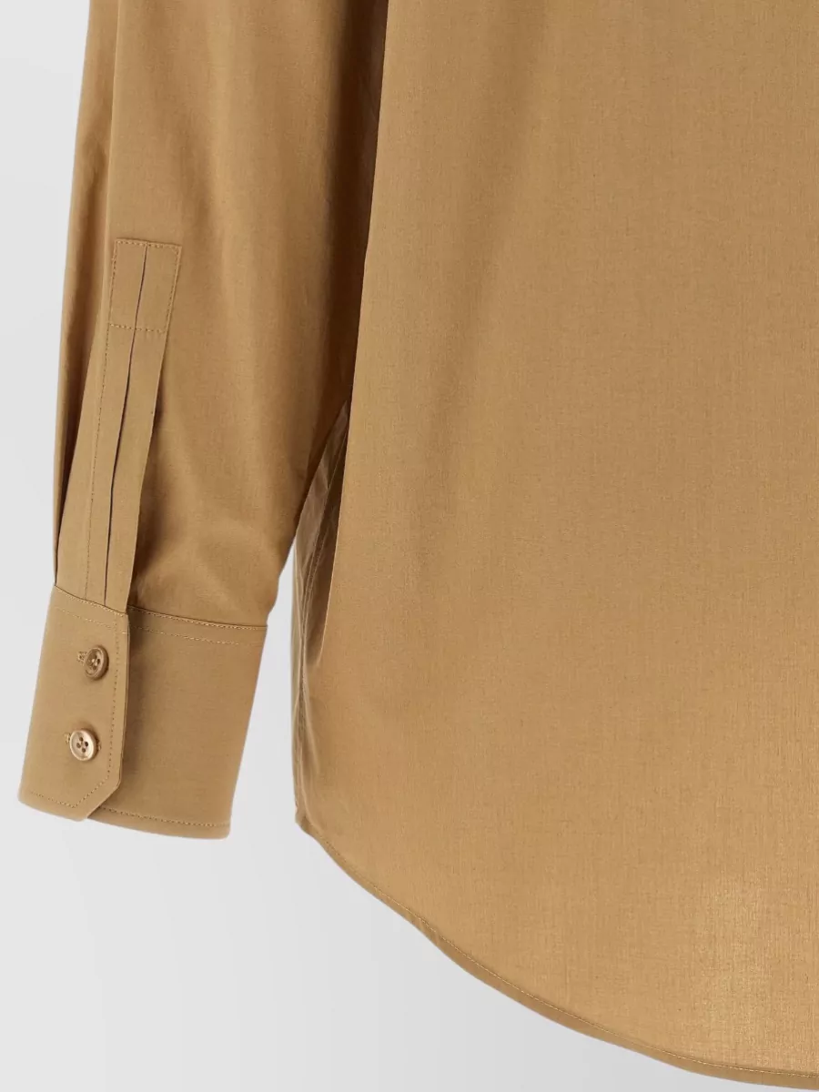 Saint Laurent Cassandre Shirt Buttoned Cuffs Curved Hem