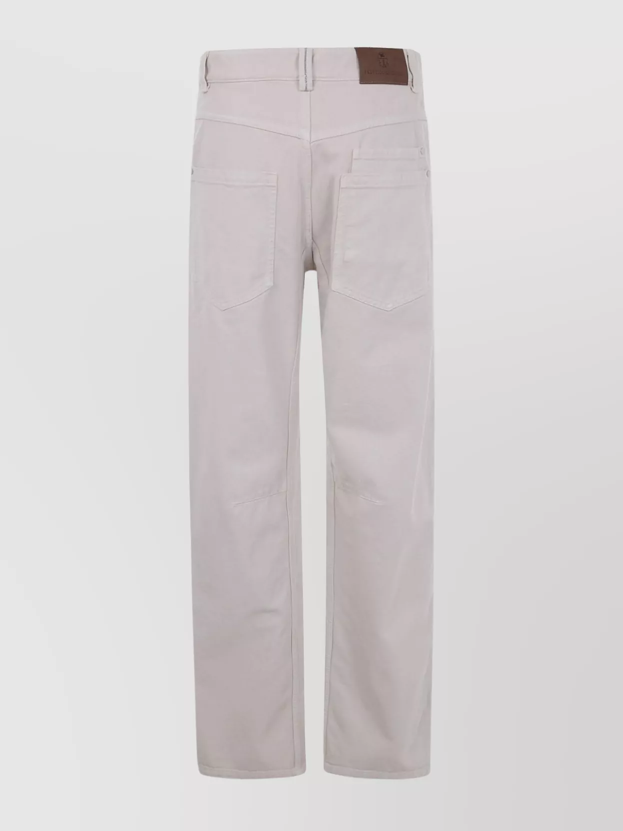 Brunello Cucinelli Straight Leg Trousers With Pockets In Neutral