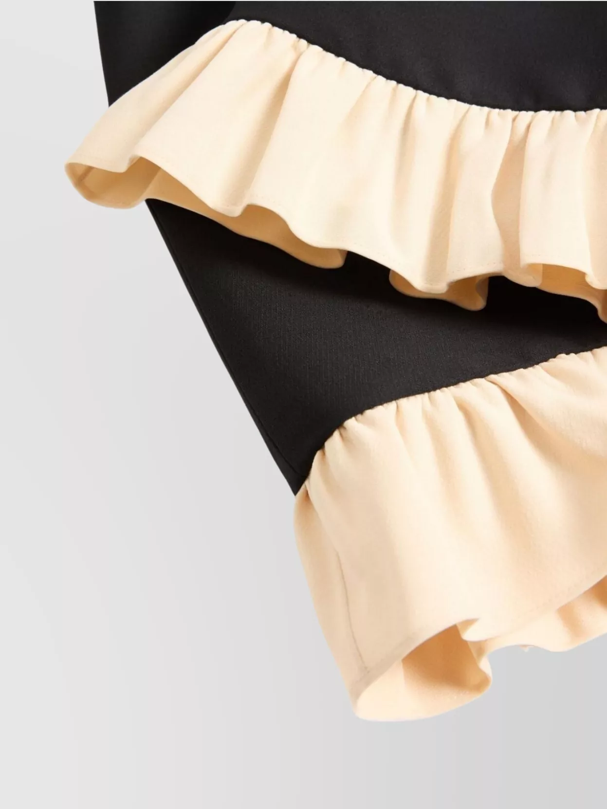 Valentino Short Dress With Ruffle Trim And Cuffs