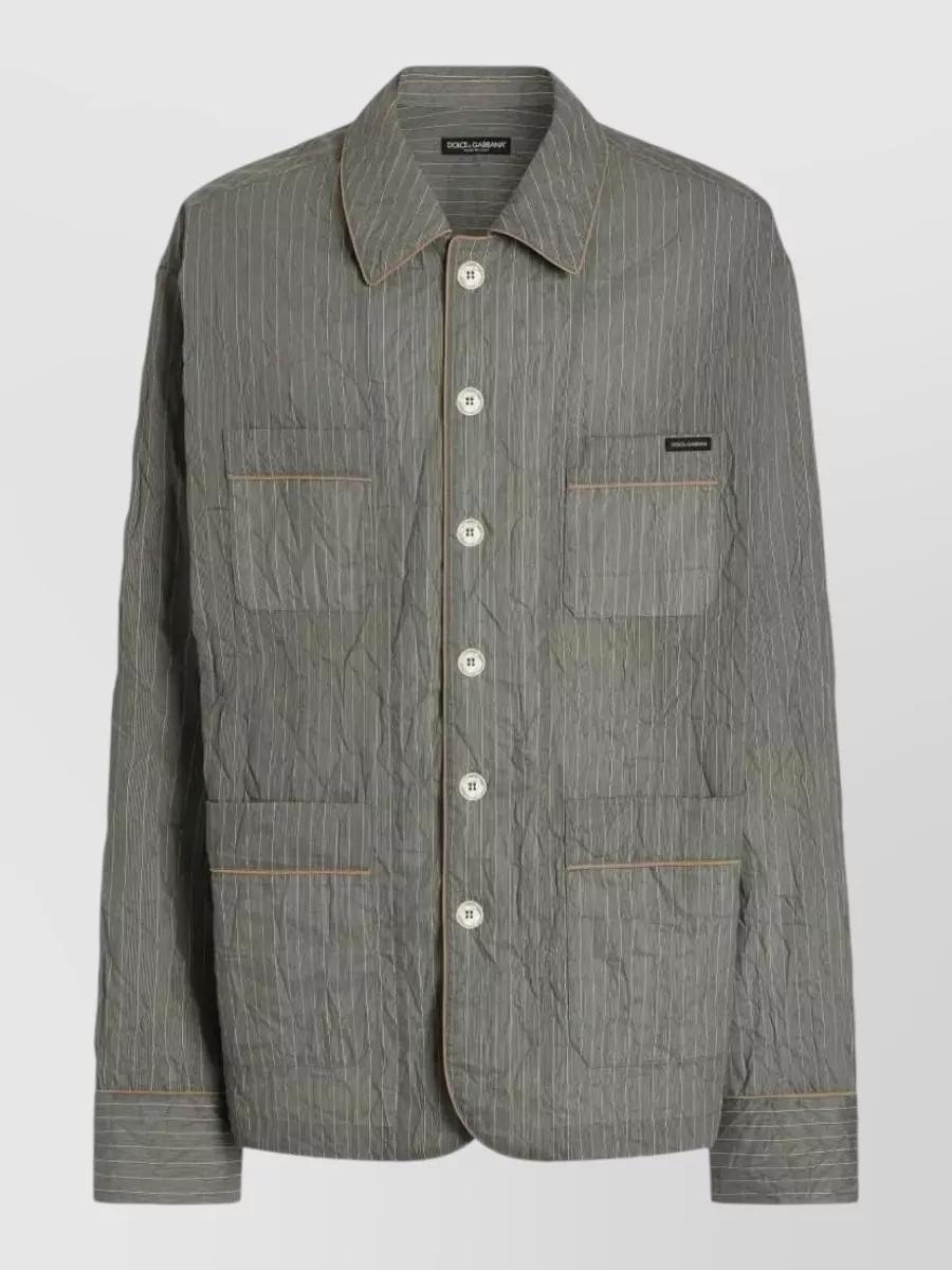 Dolce&Gabbana striped shirt jacket