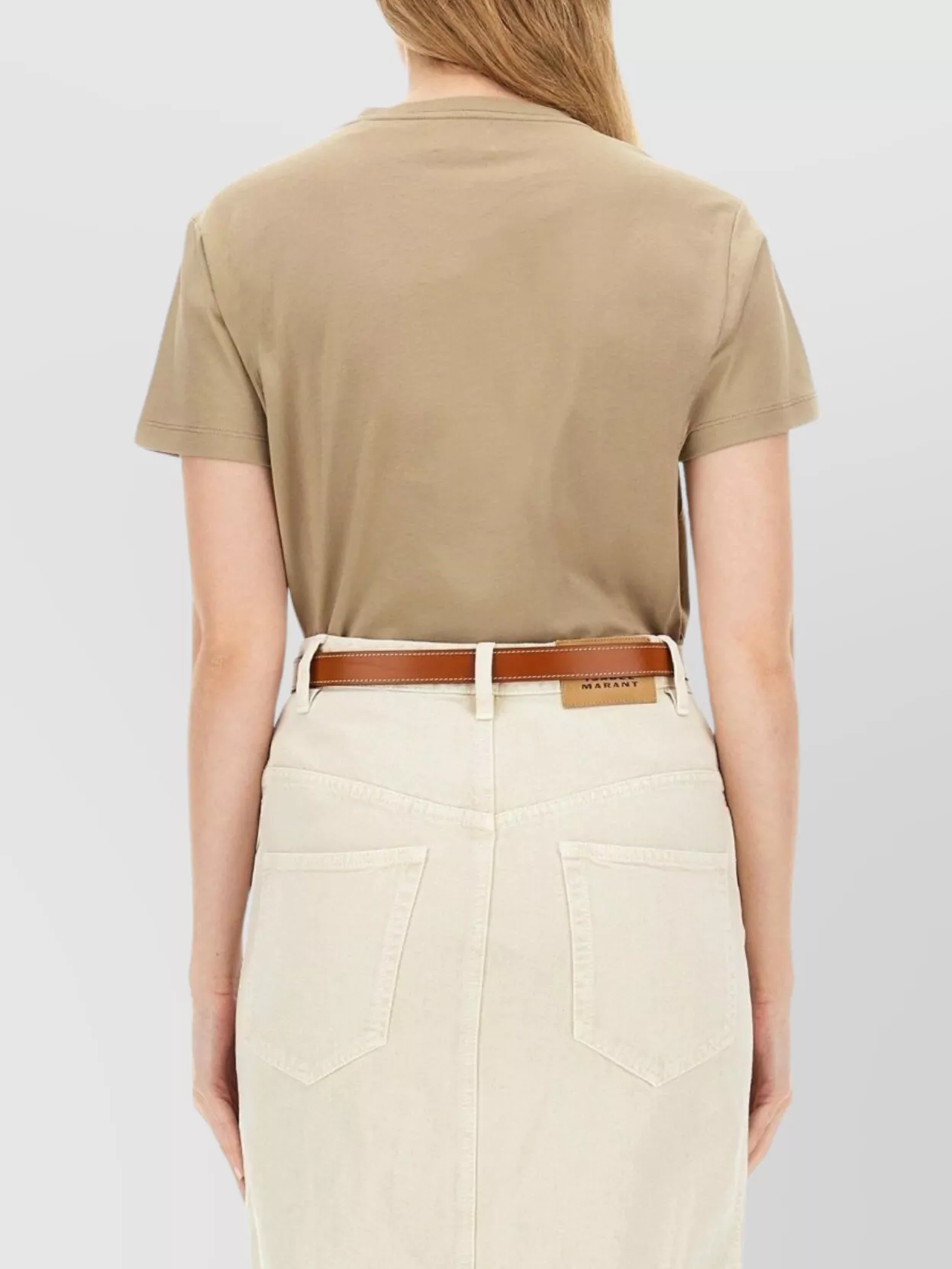 Shop Isabel Marant Étoile "aby" Crew Neck Regular Fit T-shirt
