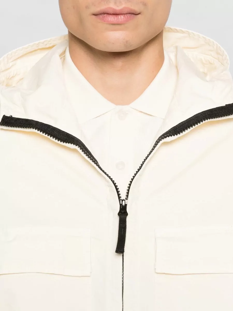 Stone Island Organic Cotton Twill Hooded Jacket