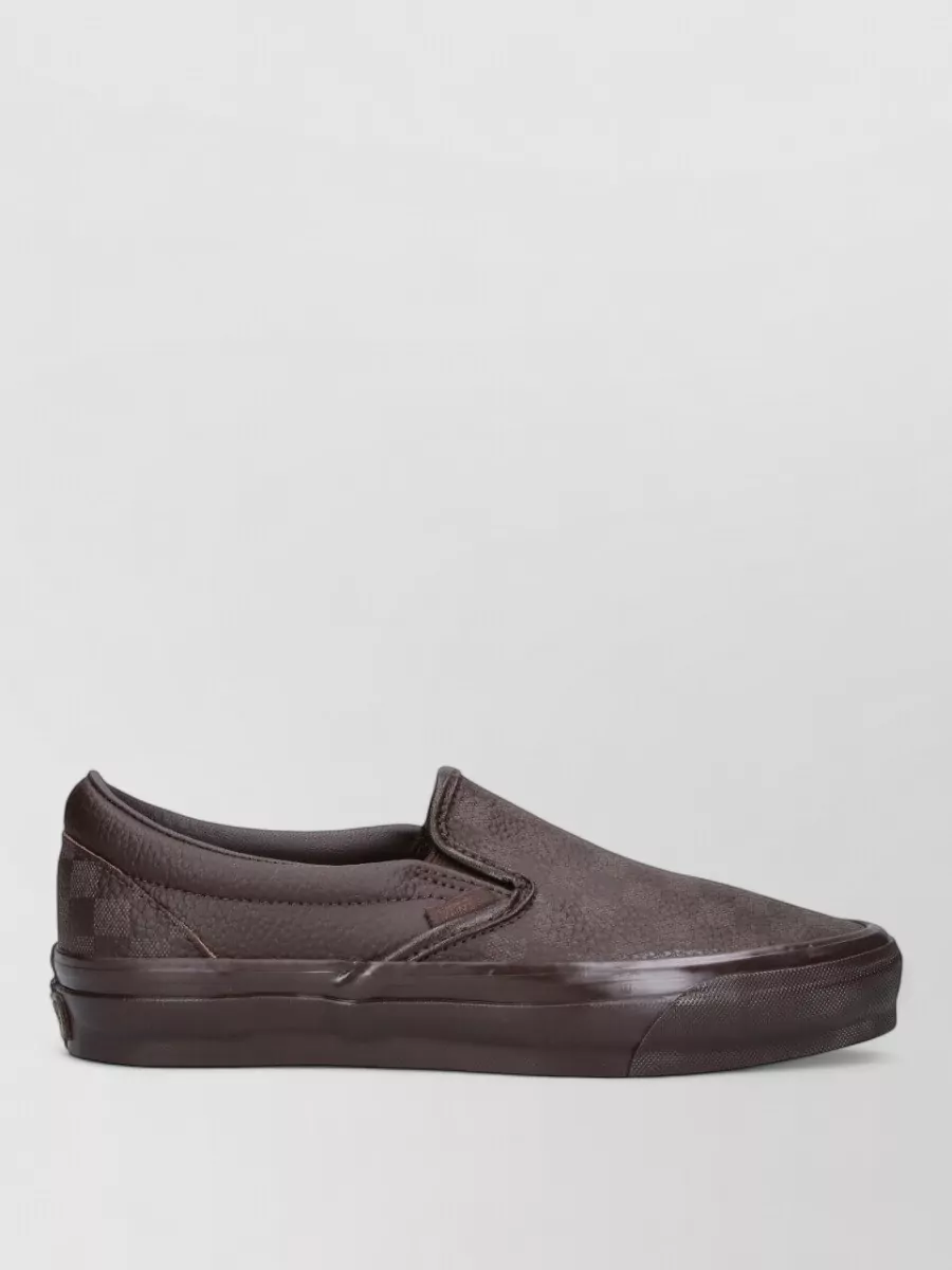 Vans Leather Checkerboard Slip-On Sneakers