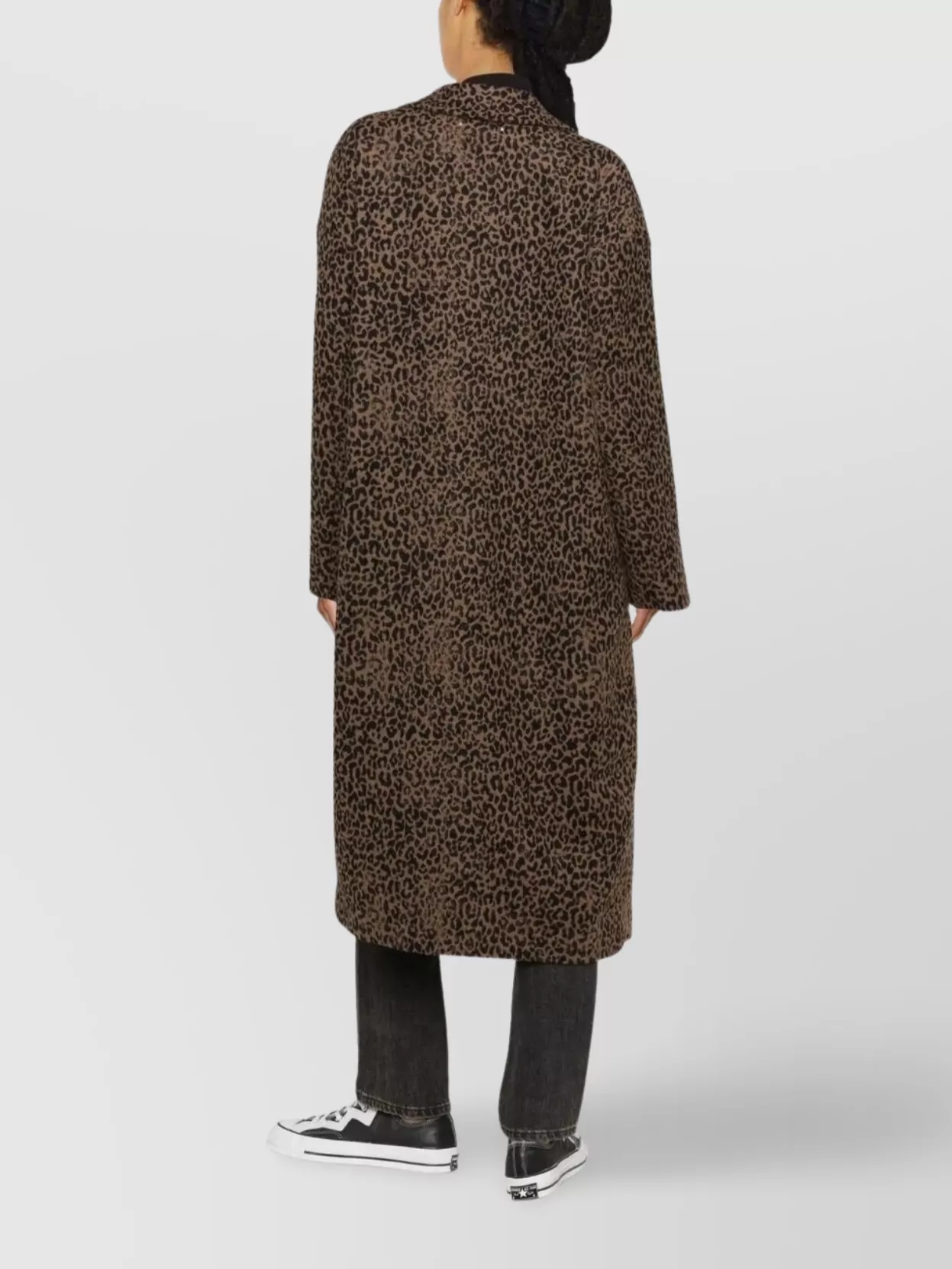 Golden Goose W's Cocoon Coat Leopard Jacquard Wool