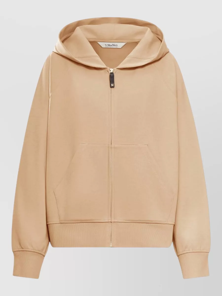S Max Mara cotton blend zip up hoodie