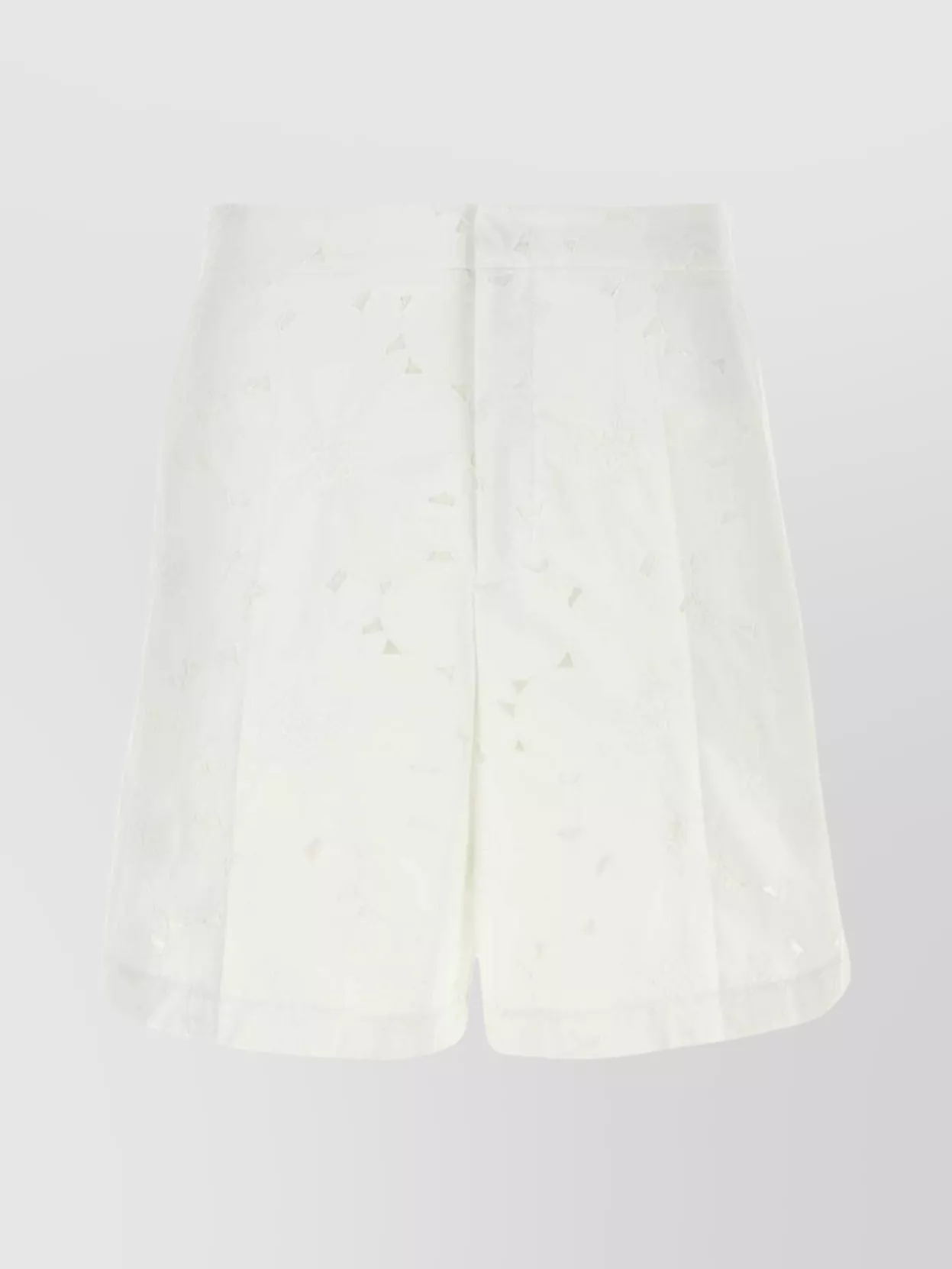 Shop Valentino Cotton Blend Embroidered A-line Mini Shorts