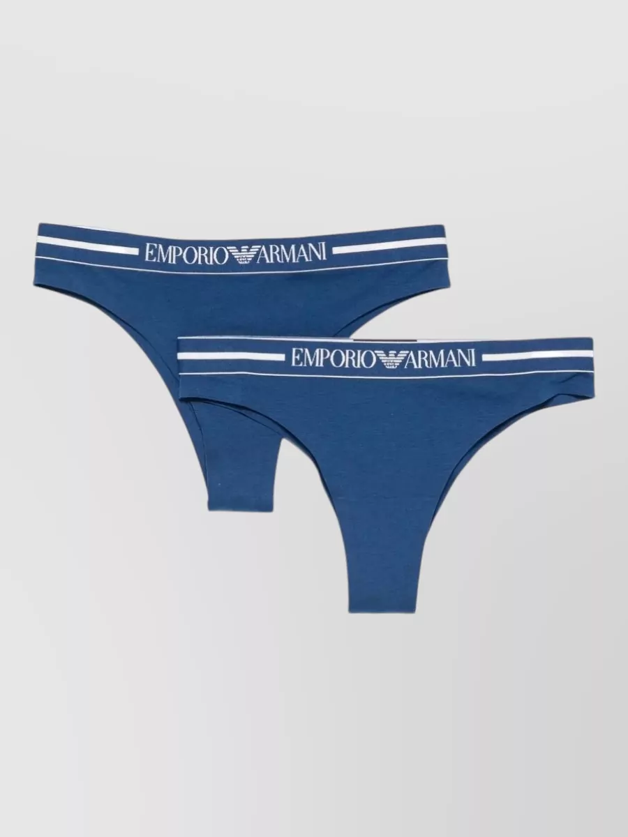 Emporio Armani Striped High-Cut Briefs