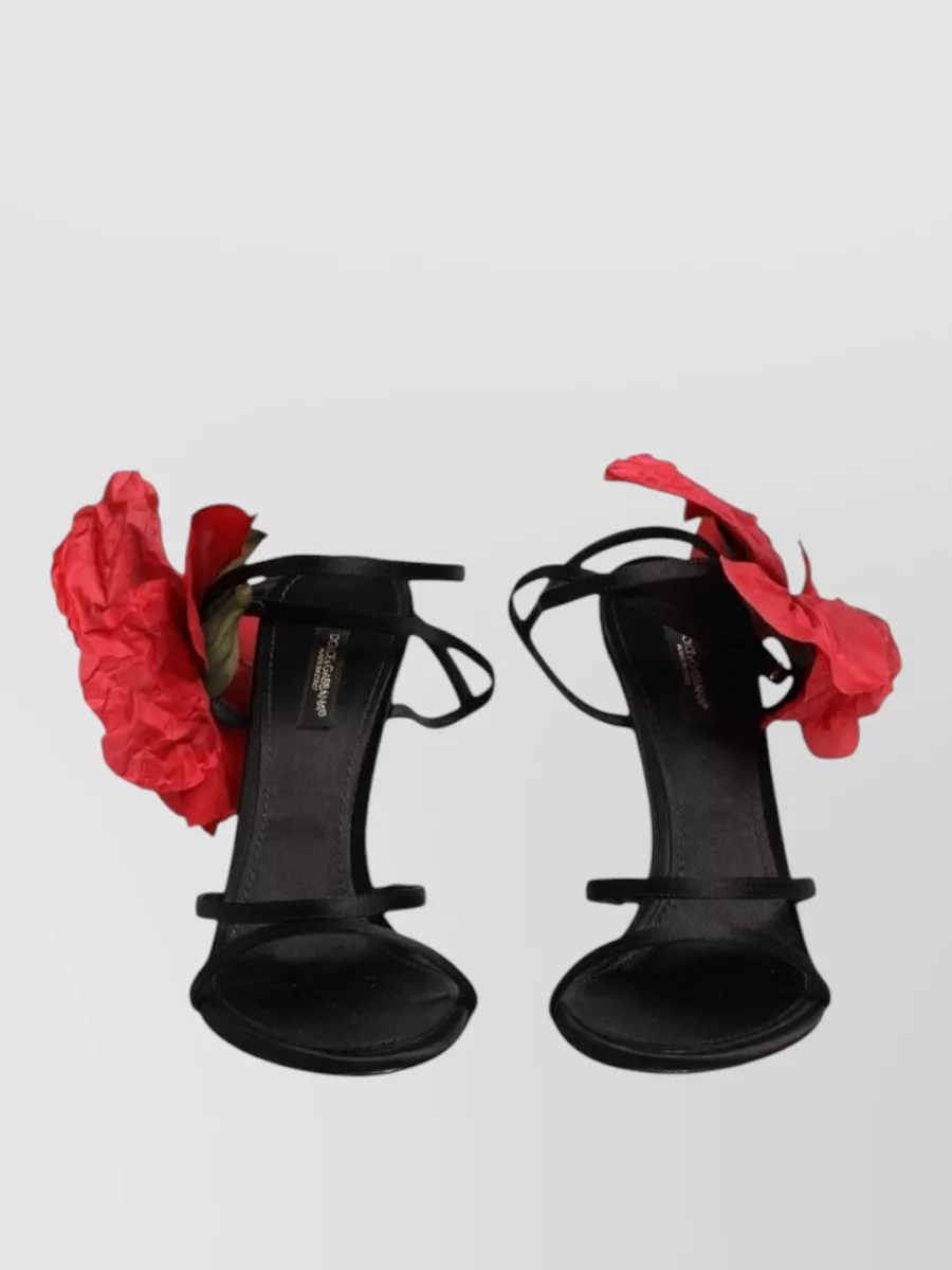 Dolce&Gabbana Silk Leather Strappy Pumps