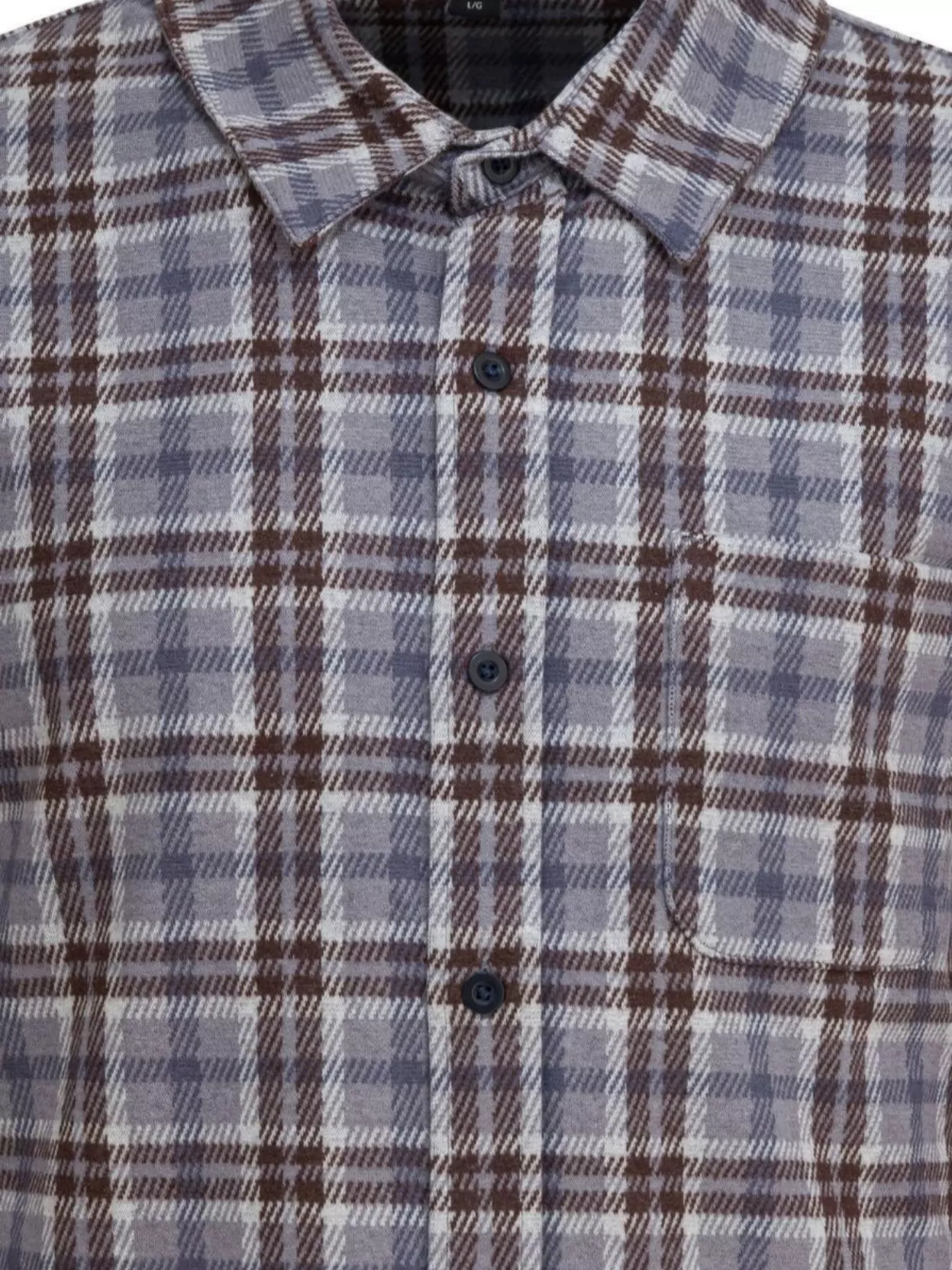 Vince Long Sleeve Plaid Shirt With Button-Down Collar