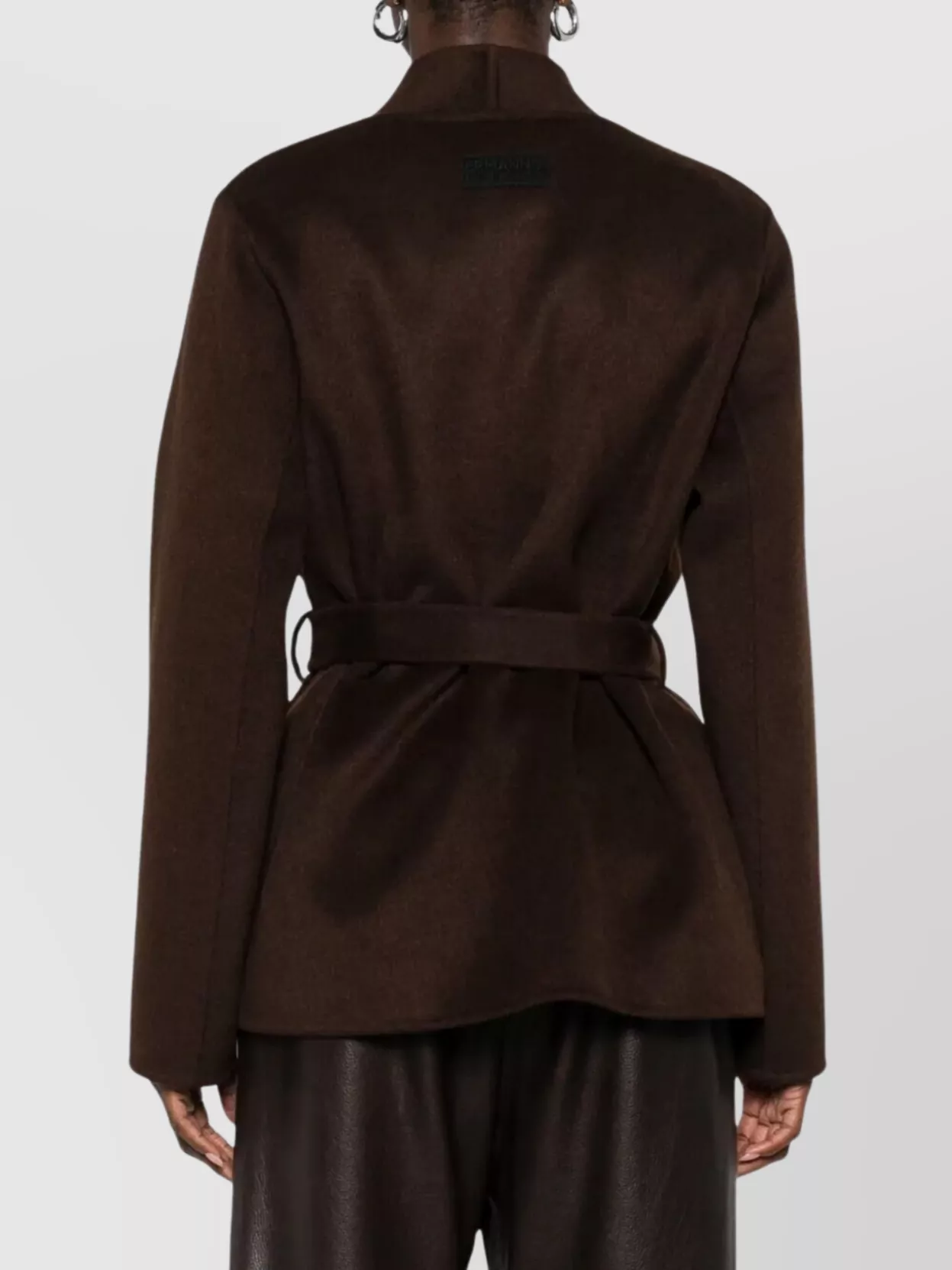 Ermanno Firenze Belted Long Sleeve Soft Coat