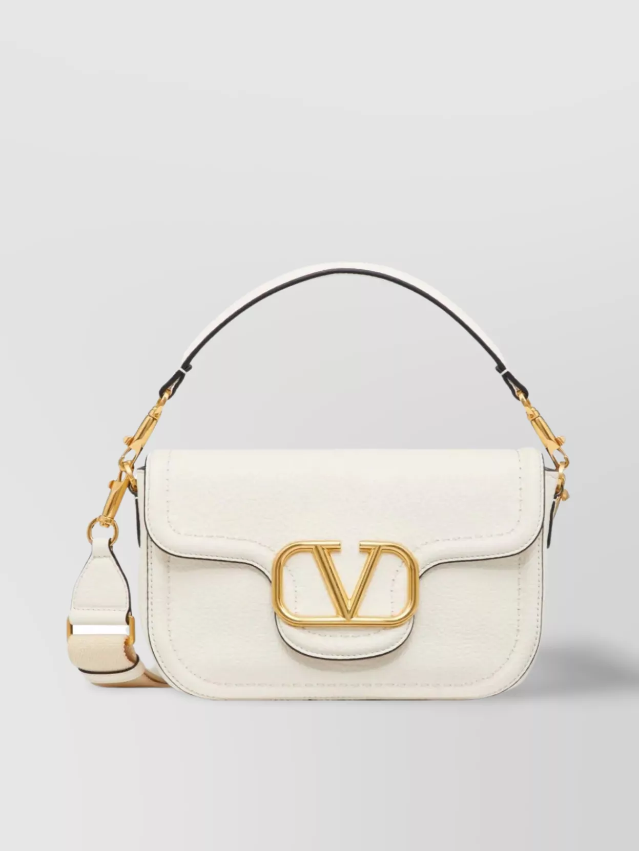 Shop Valentino Versatile Adjustable Shoulder Bag In Beige
