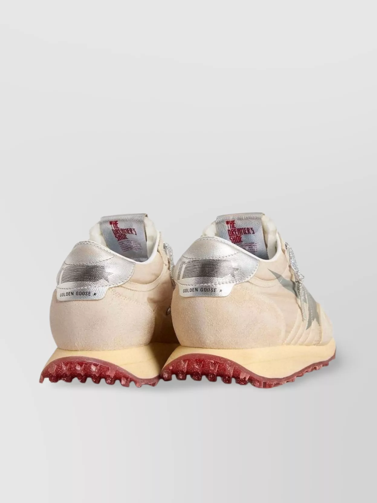Golden Goose Low Top Sneakers With Suede And Mesh Panels In Neutral