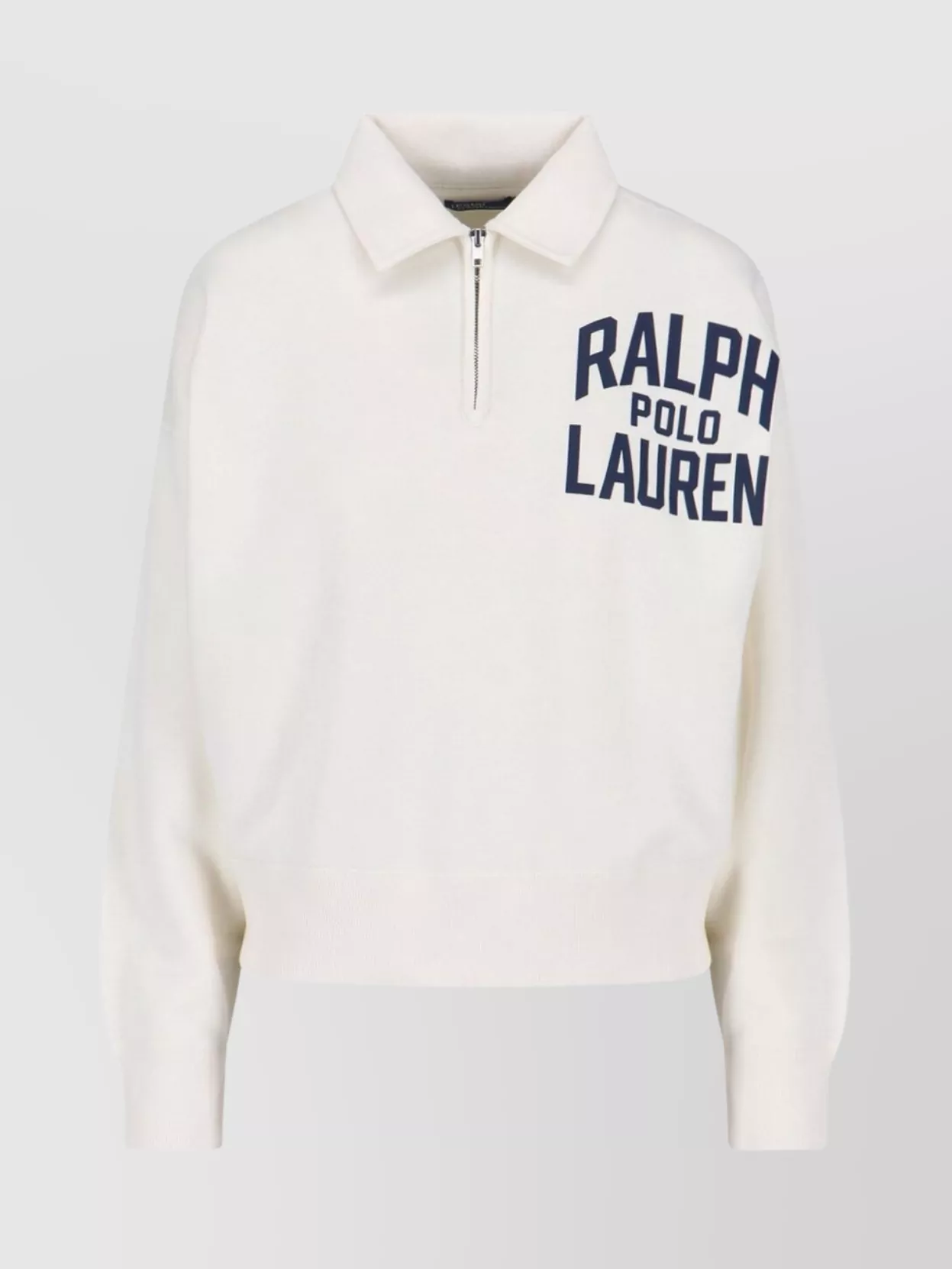 Polo Ralph Lauren Knit Sweatshirt With Ribbed Cuffs And Hem In White