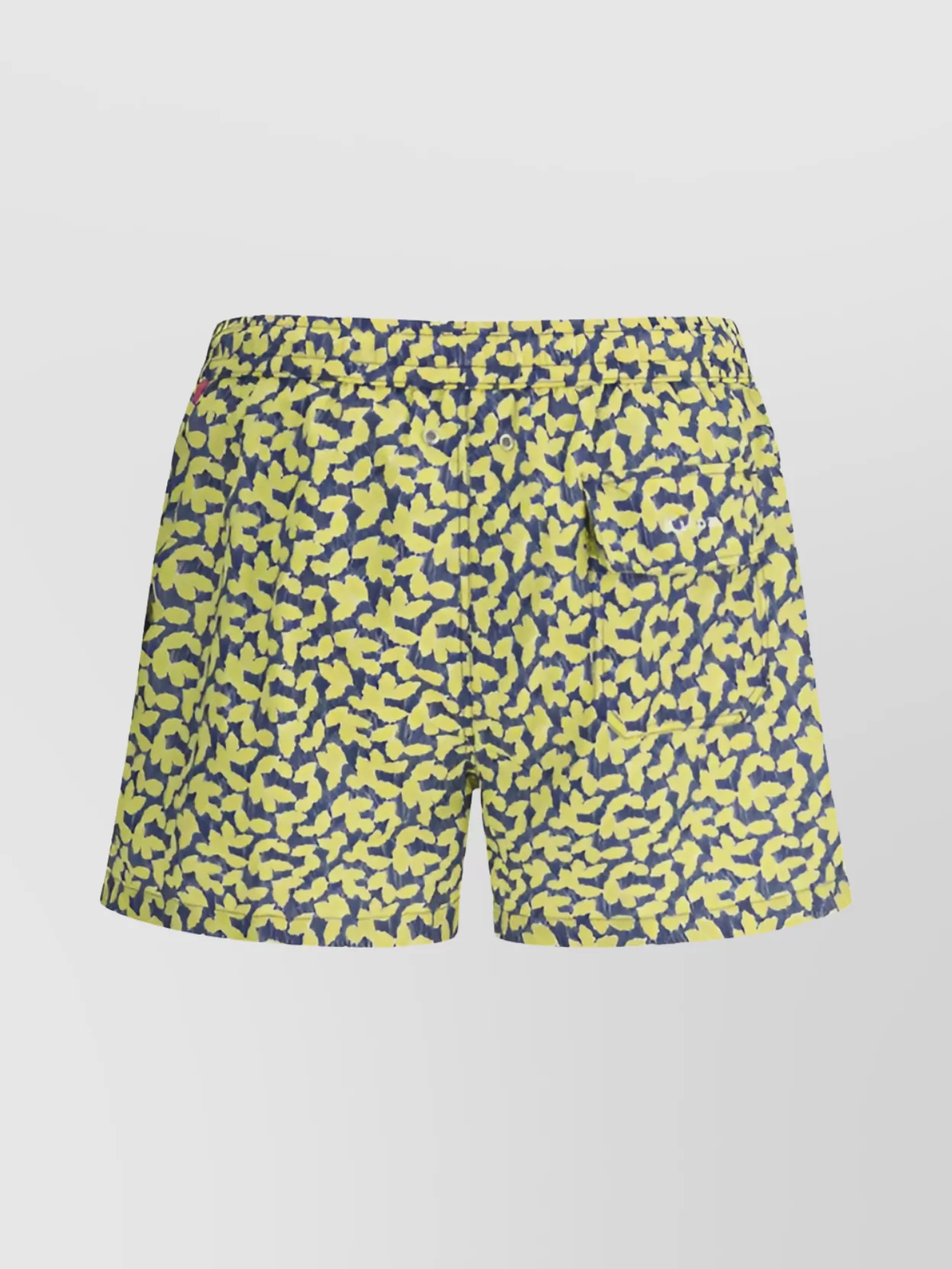 Shop Kiton Swimshorts Featuring Leaf Motif