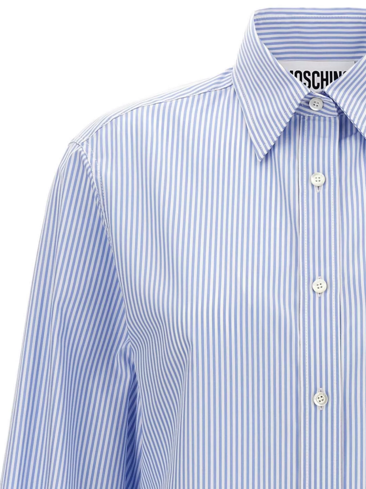 Moschino Striped Embroidered Shirt With Long Sleeves