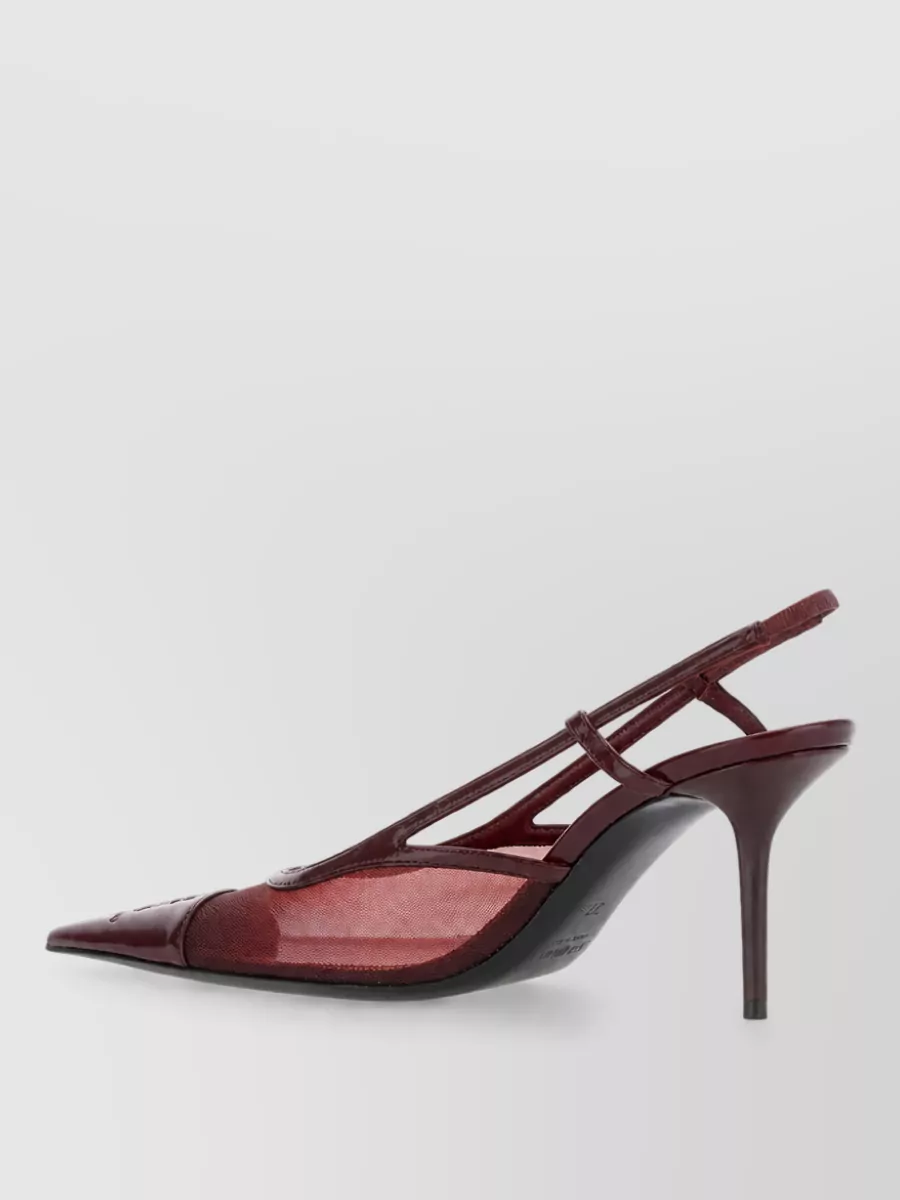 Saint Laurent mesh slingback pumps