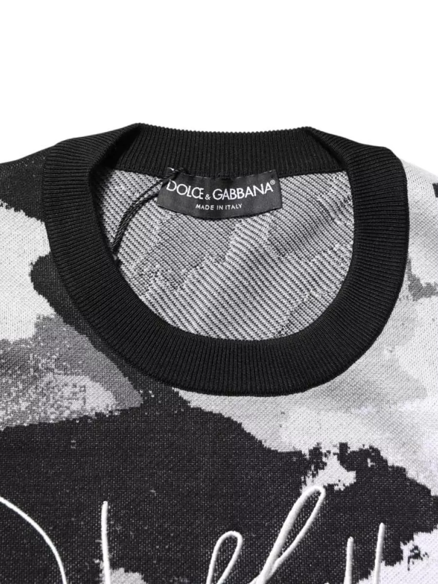Dolce&Gabbana Silk Camouflage Long-Sleeve T-Shirt