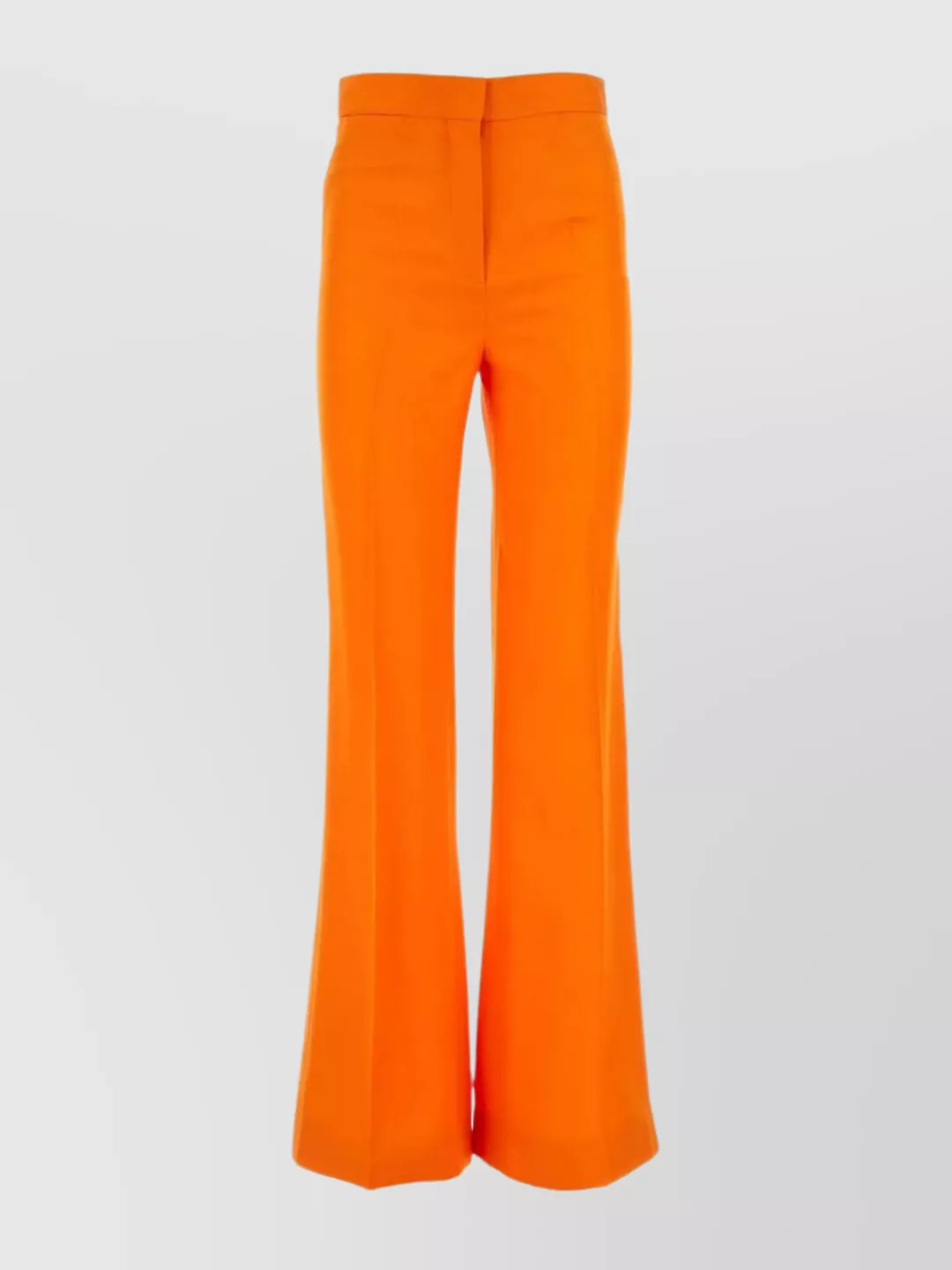 Shop Stella Mccartney Wide-leg High Waist Pant With Central Pleats In Orange
