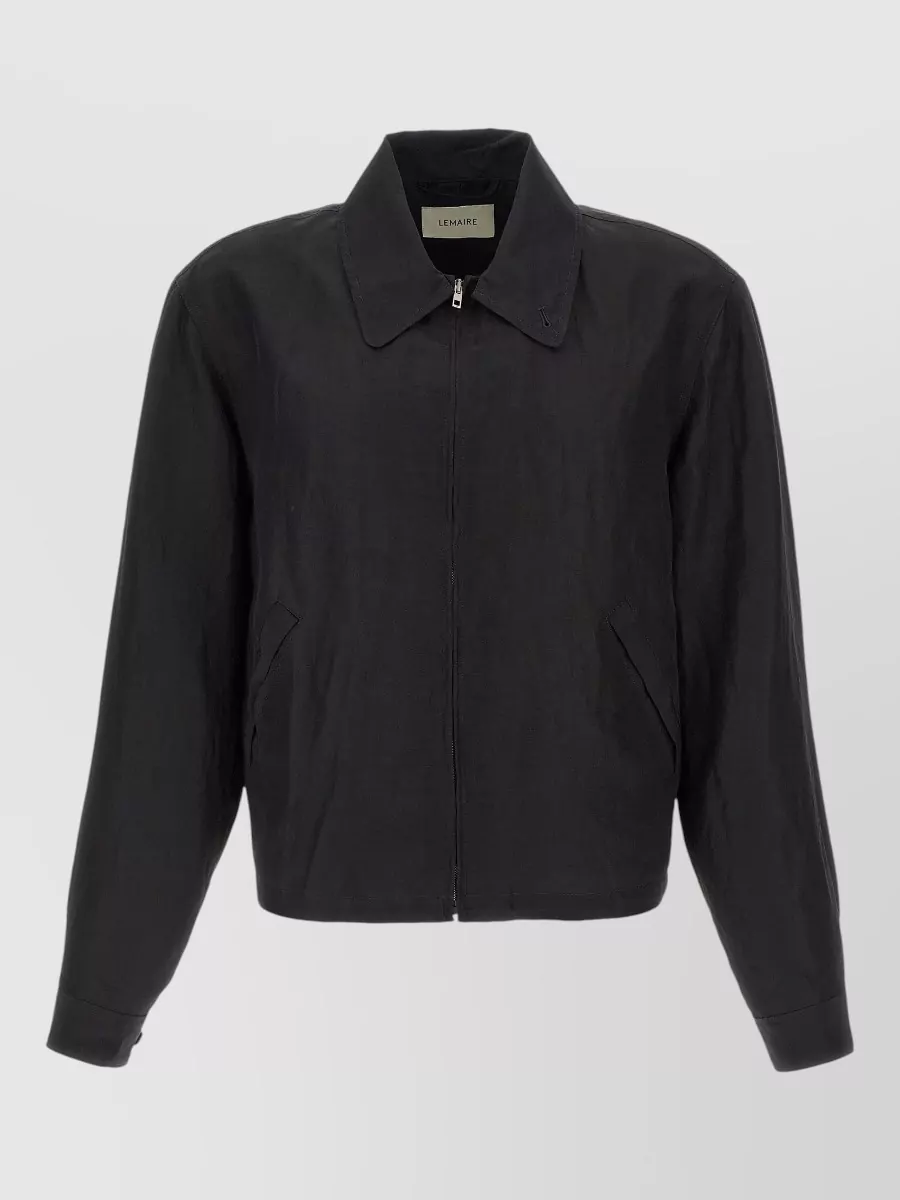 Lemaire Linen blend short zip jacket