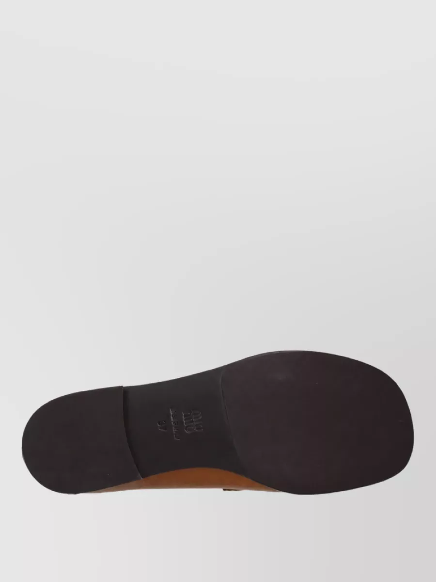 Miu Miu Leather Slip-On Loafers