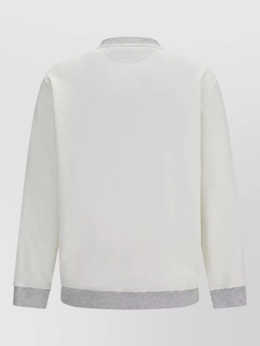 Brunello Cucinelli Cotton Crew-Neck Embroidered Sweatshirt
