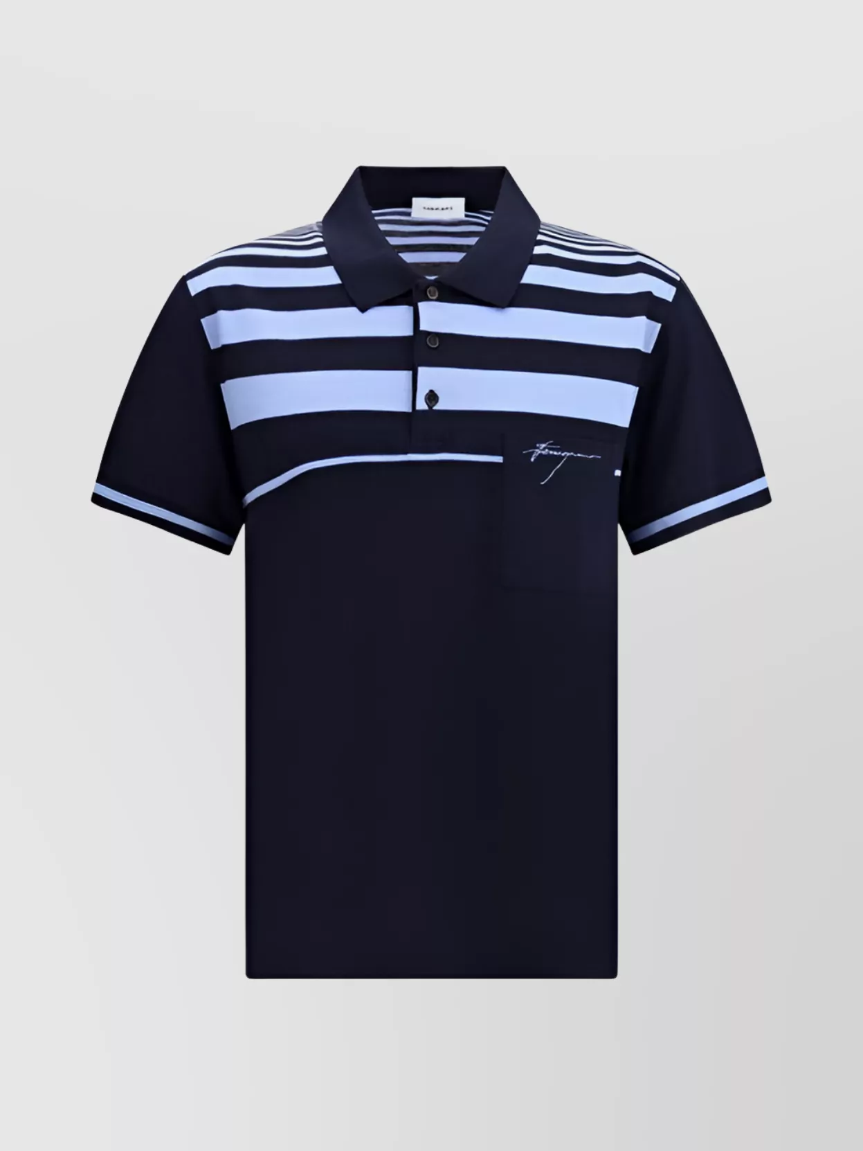 Ferragamo Short Sleeves Polo Shirt In Blue