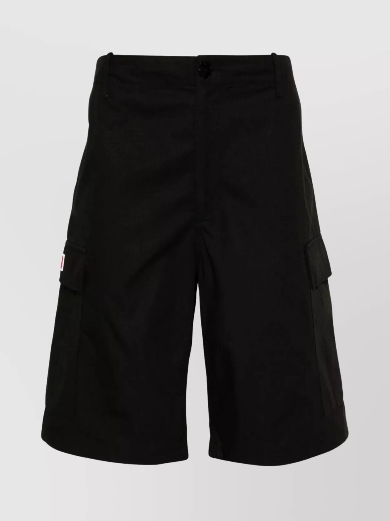 Shop Kenzo Adjustable Drawstring Cargo Shorts With Utility Pockets