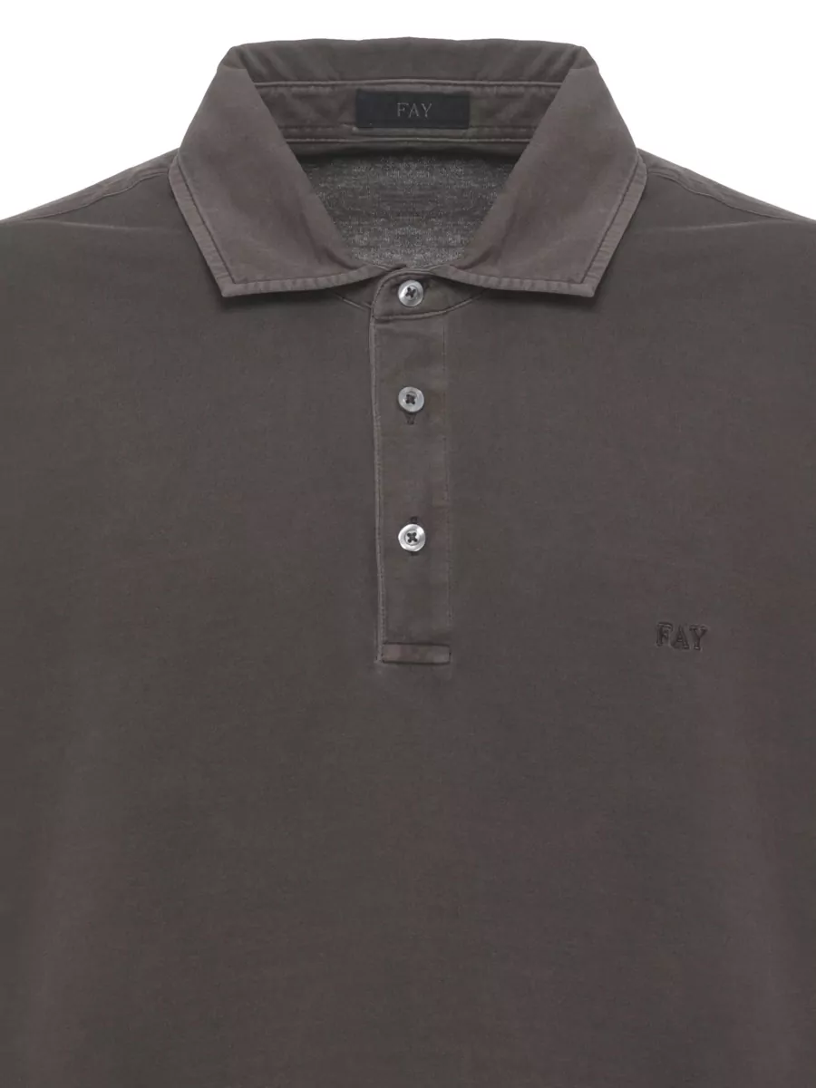 Fay Cotton Short-Sleeve Polo Shirt