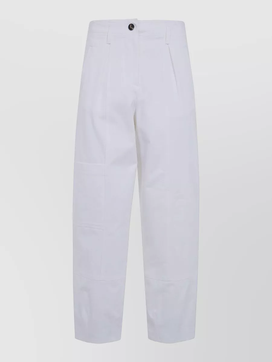 Max Mara cotton barrel-leg trousers
