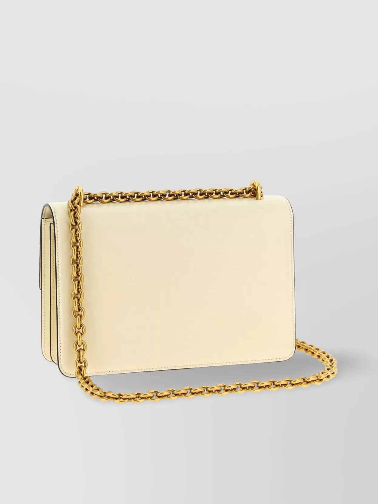 Valentino Womens Vain Small Chain-strap Leather Shoulder Bag Butter White