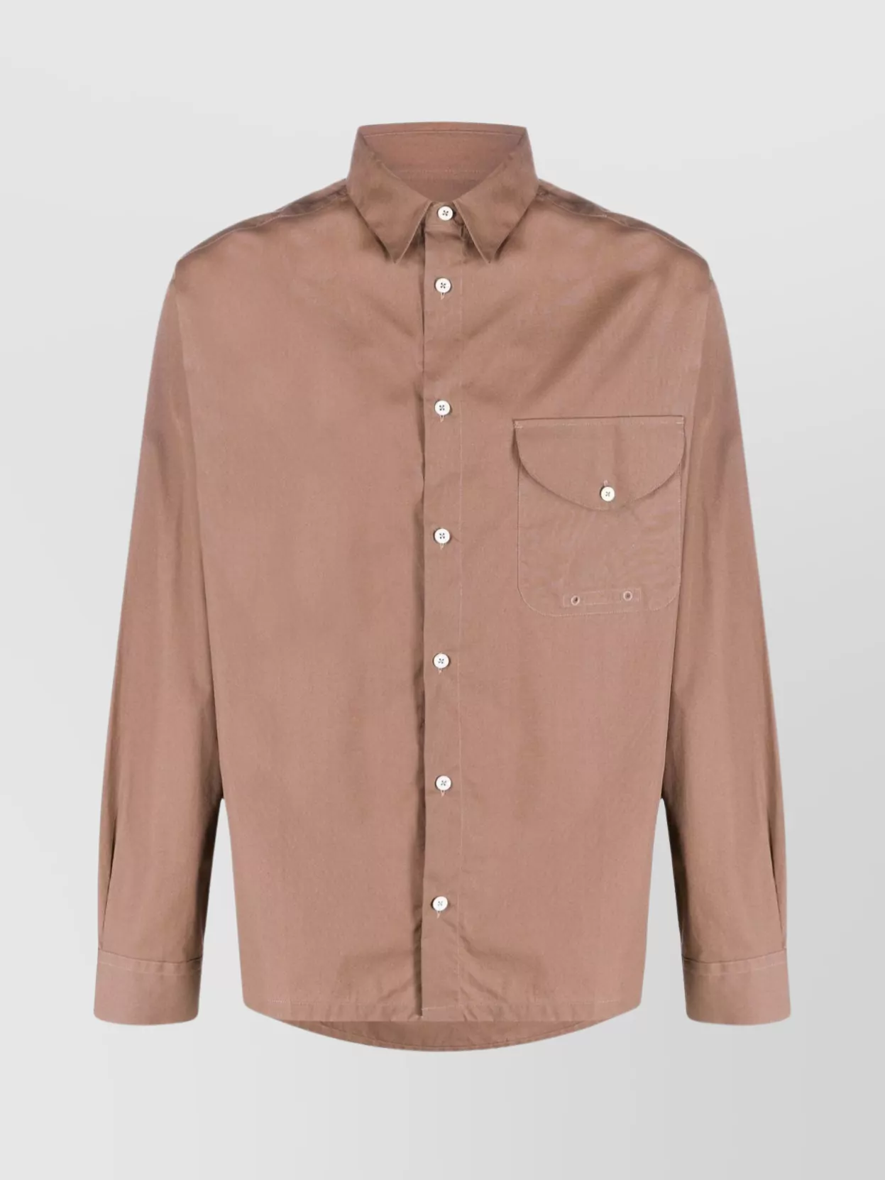 JACQUEMUS COLLARED LONG SLEEVE SHIRT WITH FLAP POCKET