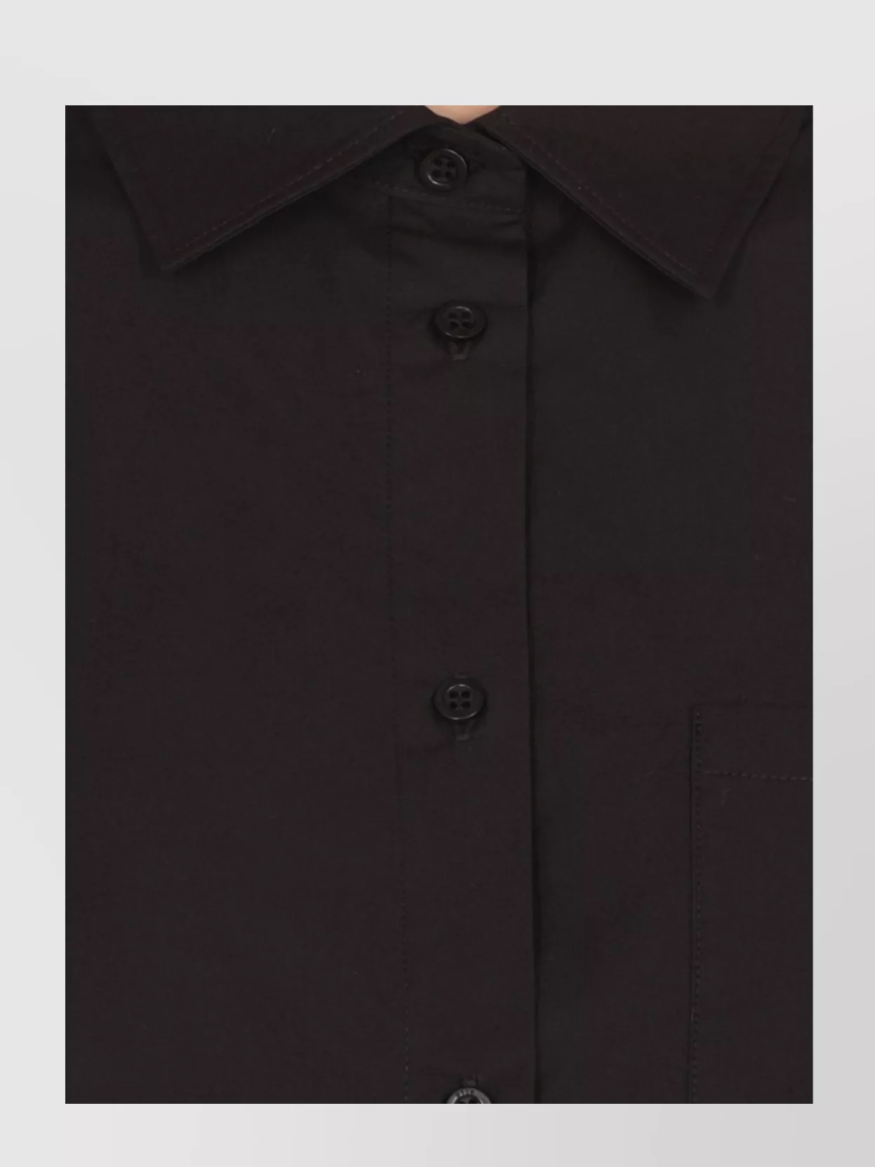 Msgm Cotton Shirt With Chest Pocket And Elastic Bands