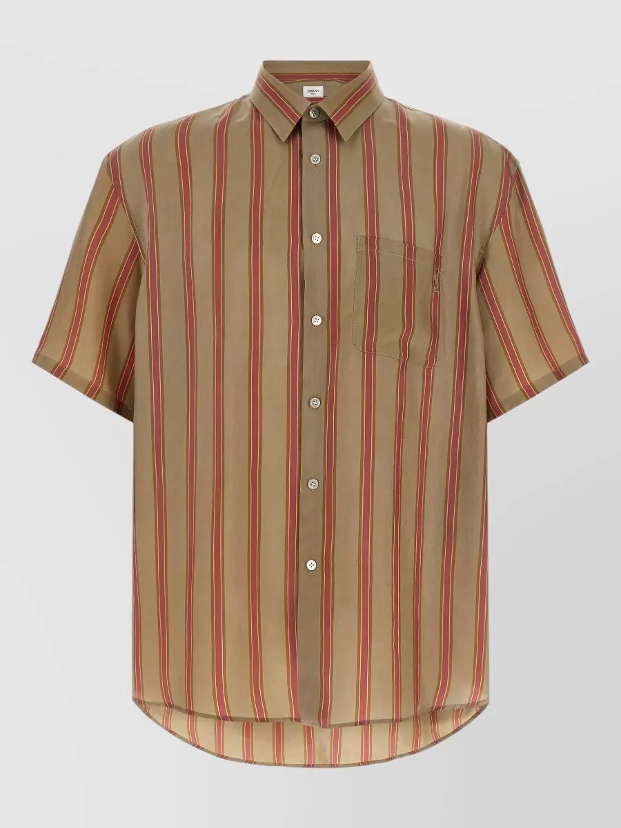 Saint Laurent Striped short-sleeve shirt