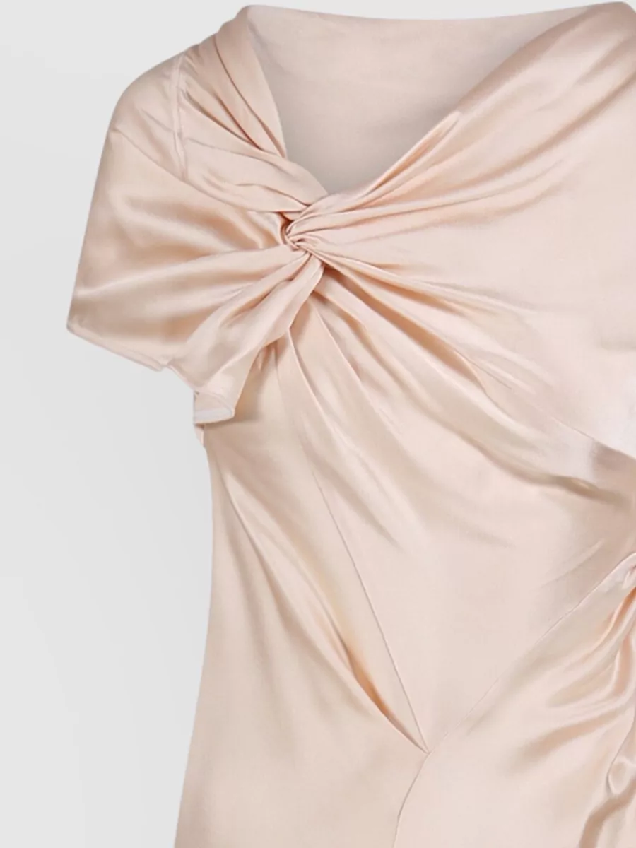 Victoria Beckham Asymmetric Twist Midi Dress